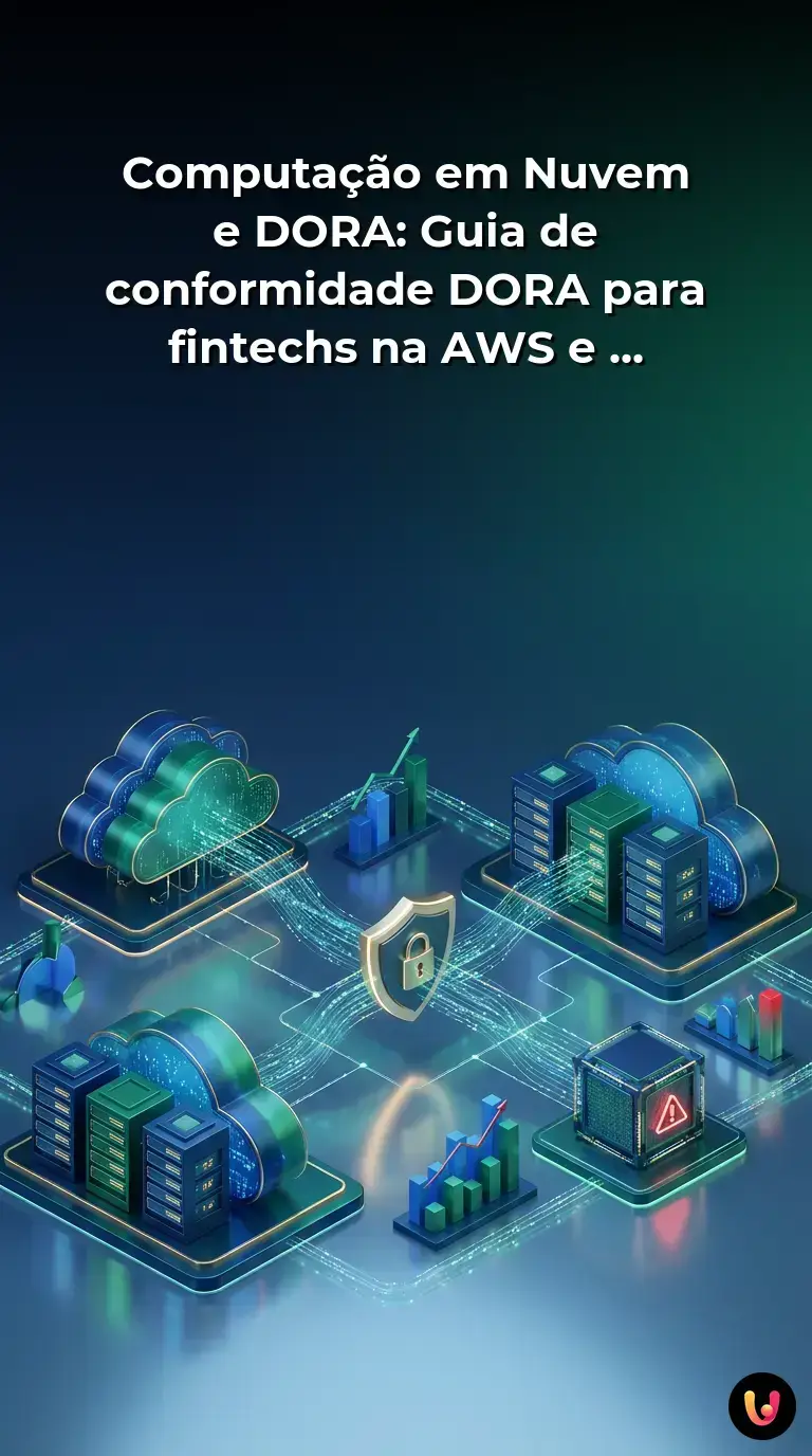 Diagrama de arquitetura em nuvem segura para fintechs operando sob as regras do regulamento DORA.