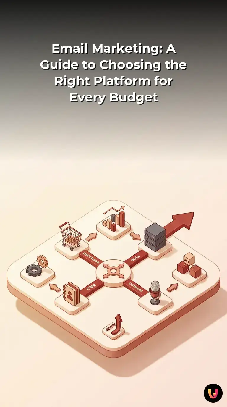 Infographic comparing email marketing platform costs and deliverability.