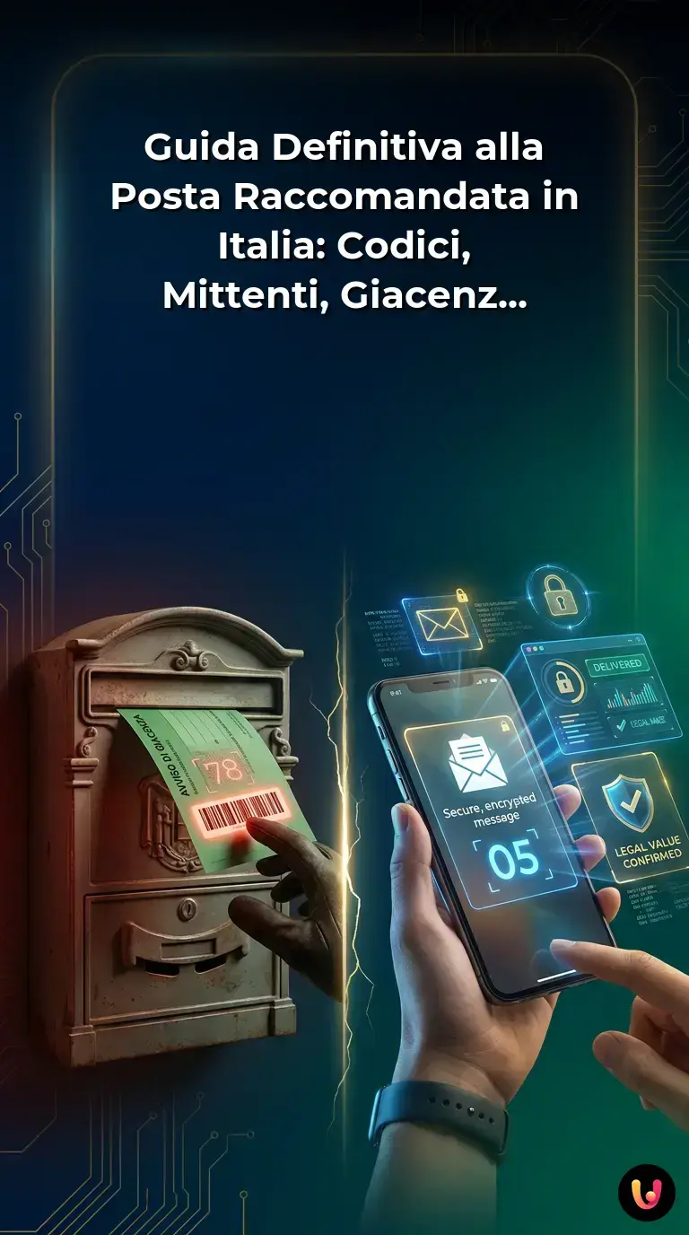 Guida per riconoscere i codici a barre e i colori degli avvisi di giacenza postale in Italia.