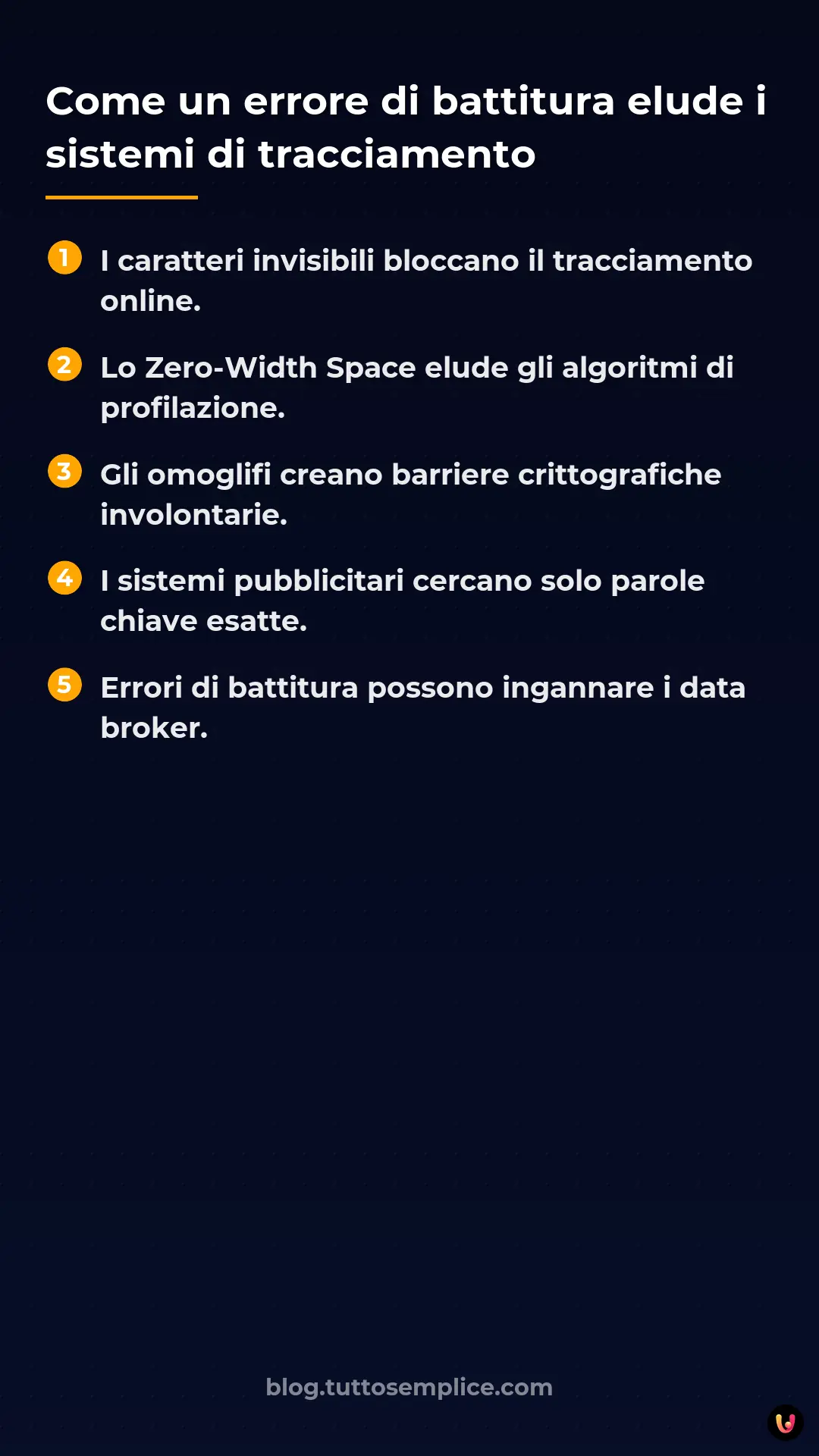 List: Come un errore di battitura elude i sistemi di tracciamento