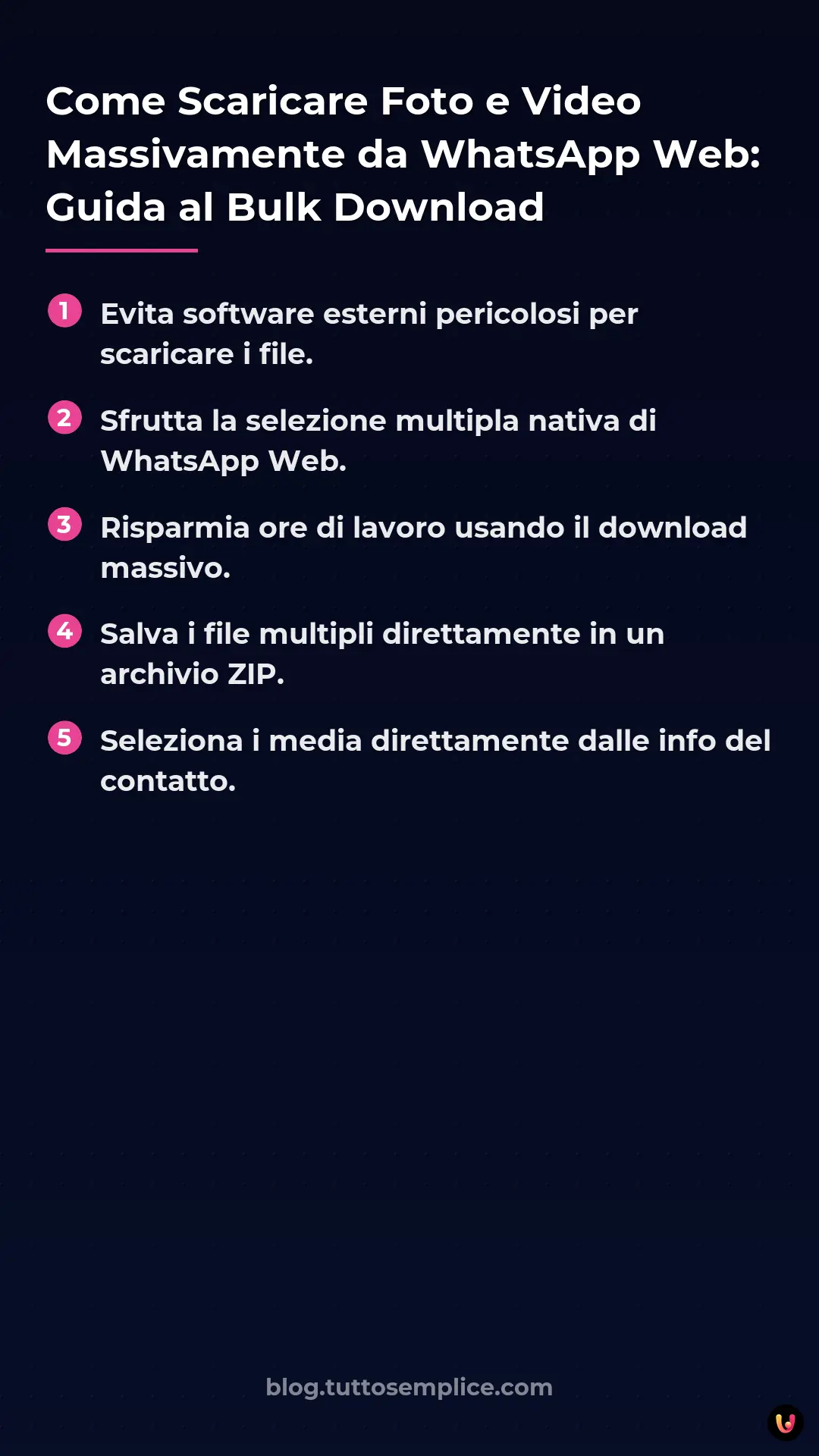 List: Come Scaricare Foto e Video Massivamente da WhatsApp Web: Guida al Bulk Download