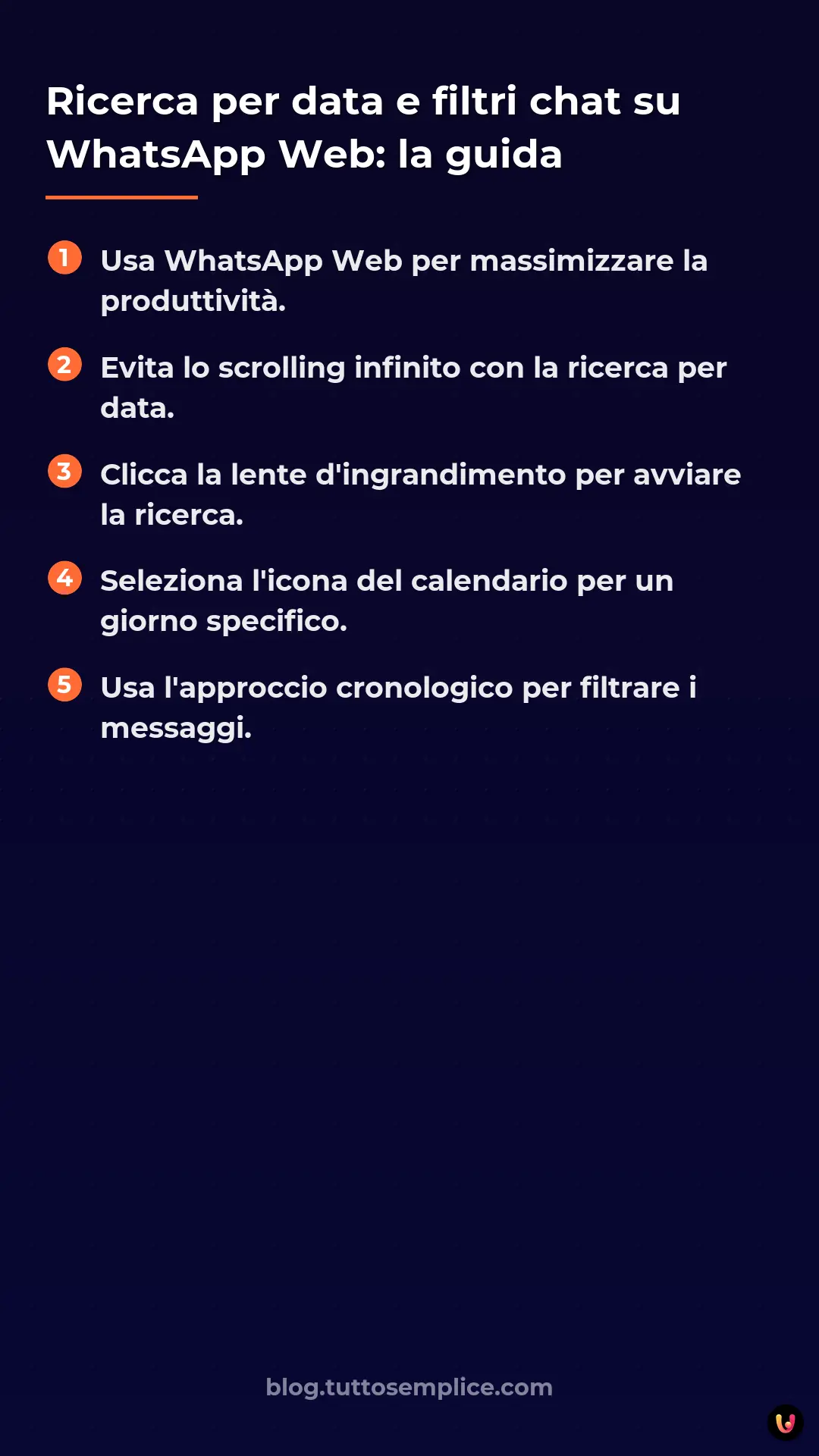 List: Ricerca per data e filtri chat su WhatsApp Web: la guida