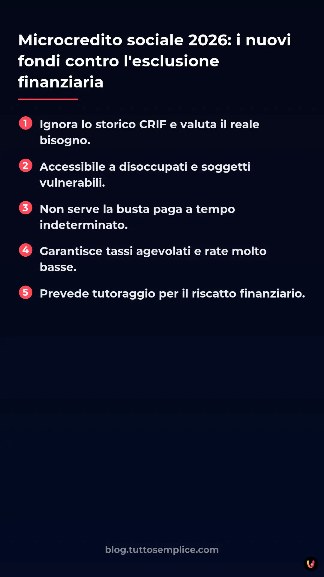List: Microcredito sociale 2026: i nuovi fondi contro l'esclusione finanziaria