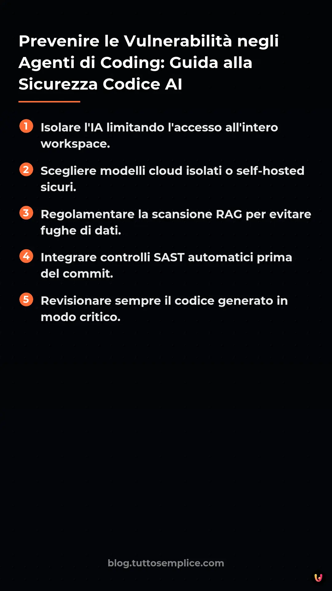 List: Prevenire le Vulnerabilit&agrave; negli Agenti di Coding: Guida alla Sicurezza Codice AI