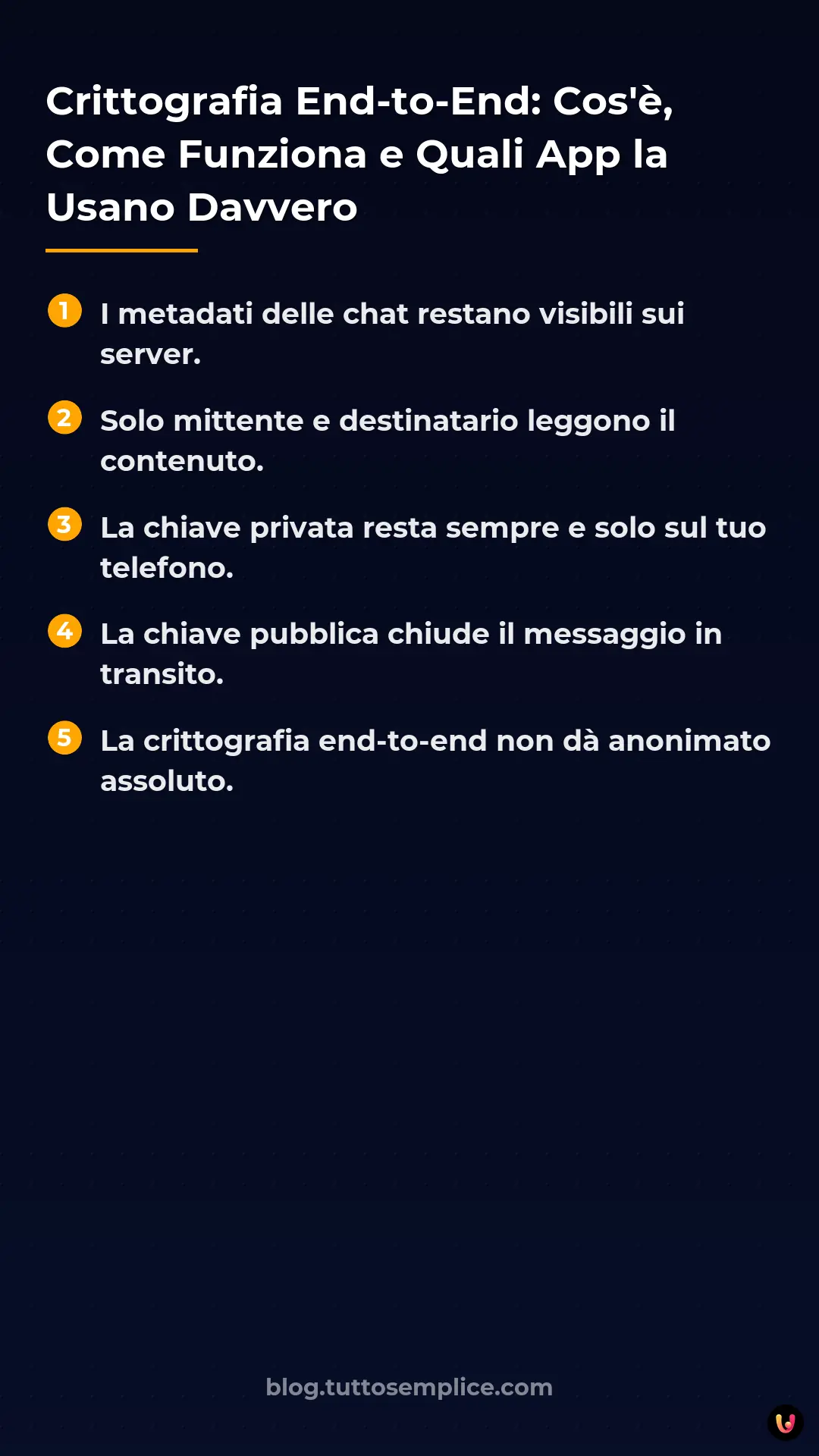 List: Crittografia End-to-End: Cos'&egrave;, Come Funziona e Quali App la Usano Davvero