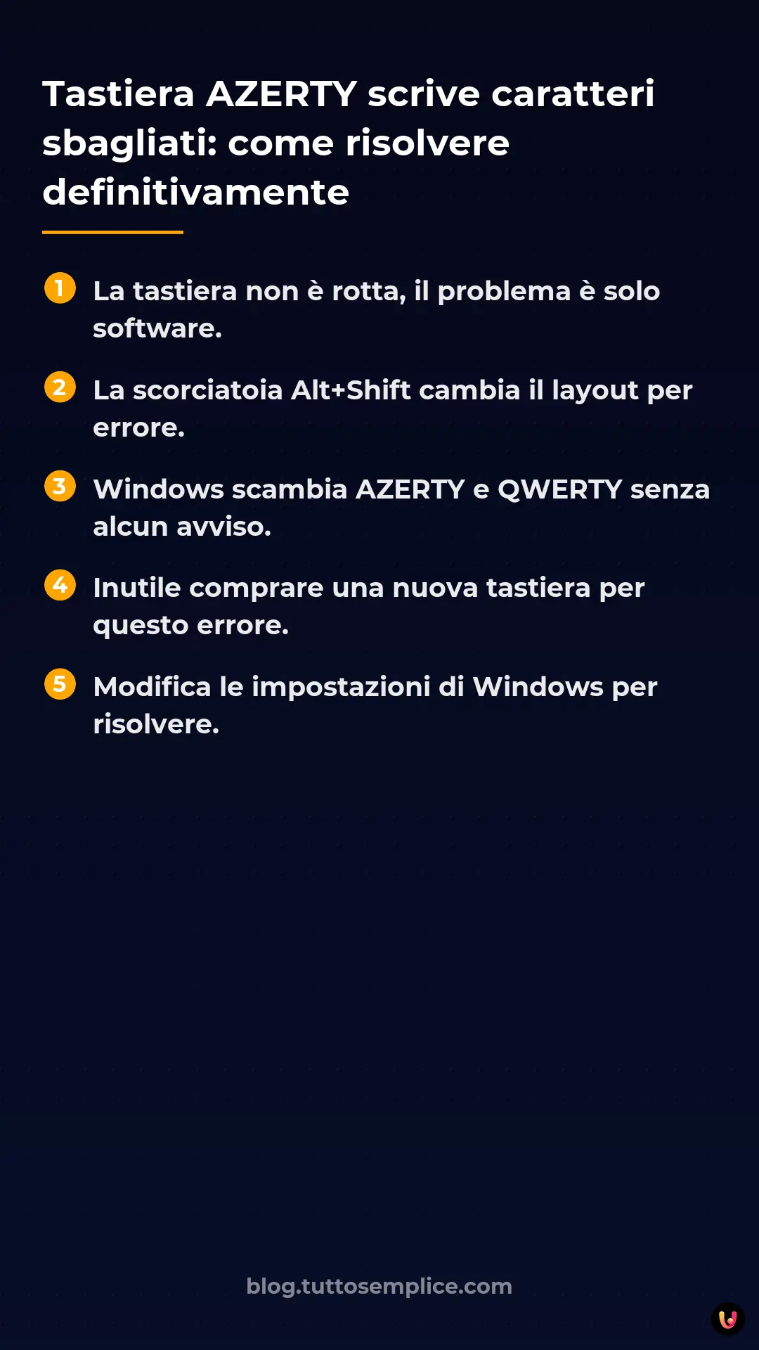 List: Tastiera AZERTY scrive caratteri sbagliati: come risolvere definitivamente
