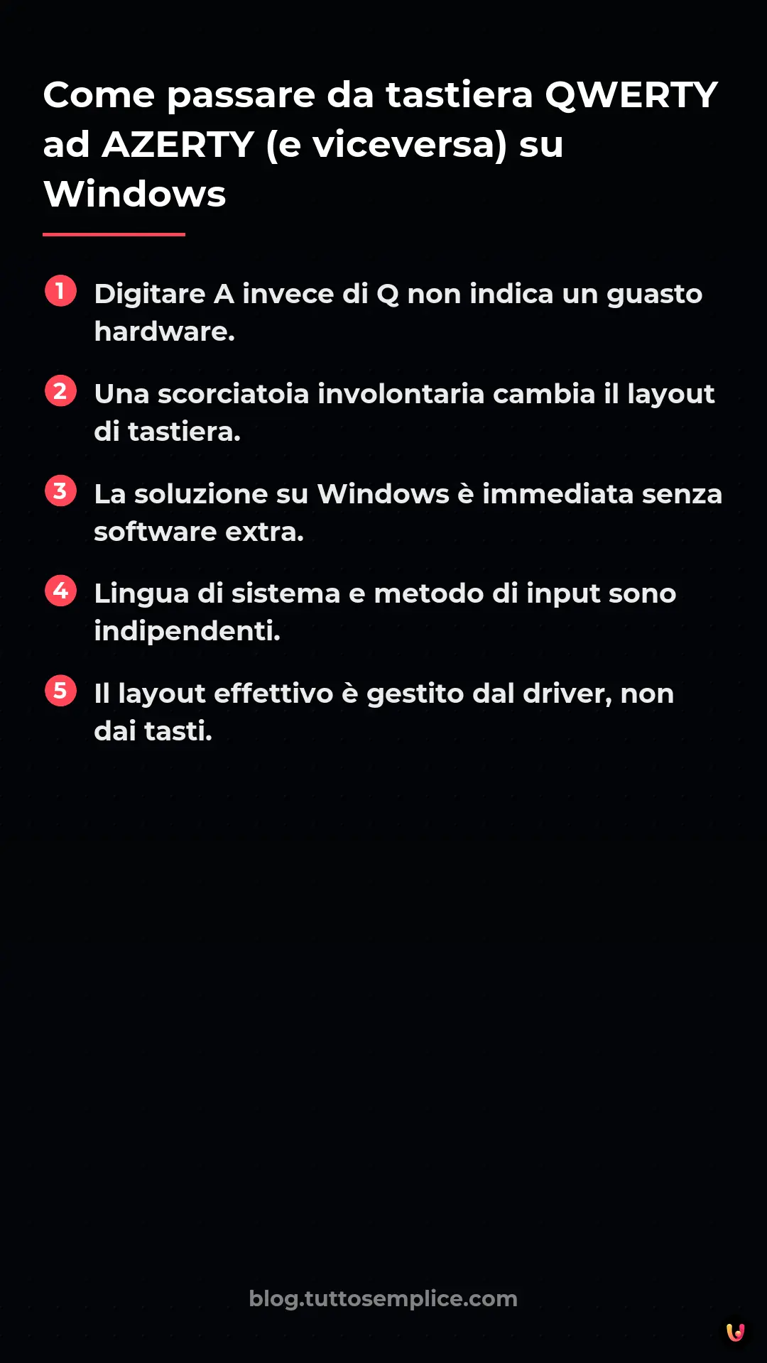 List: Come passare da tastiera QWERTY ad AZERTY (e viceversa) su Windows