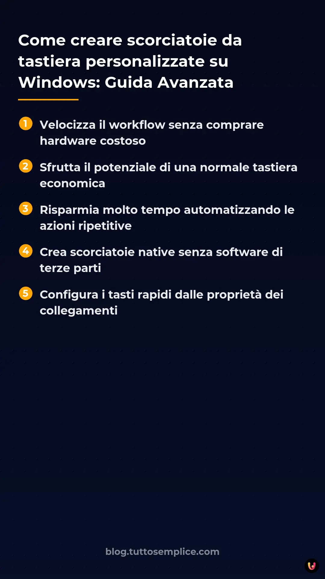 List: Come creare scorciatoie da tastiera personalizzate su Windows: Guida Avanzata