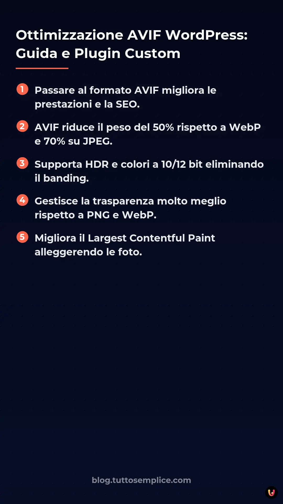 List: Ottimizzazione AVIF WordPress: Guida e Plugin Custom
