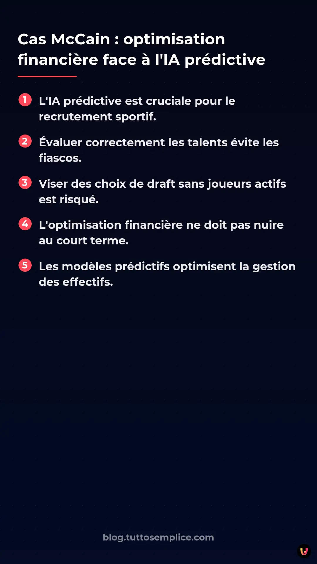 List: Cas McCain : optimisation financi&egrave;re face &agrave; l'IA pr&eacute;dictive