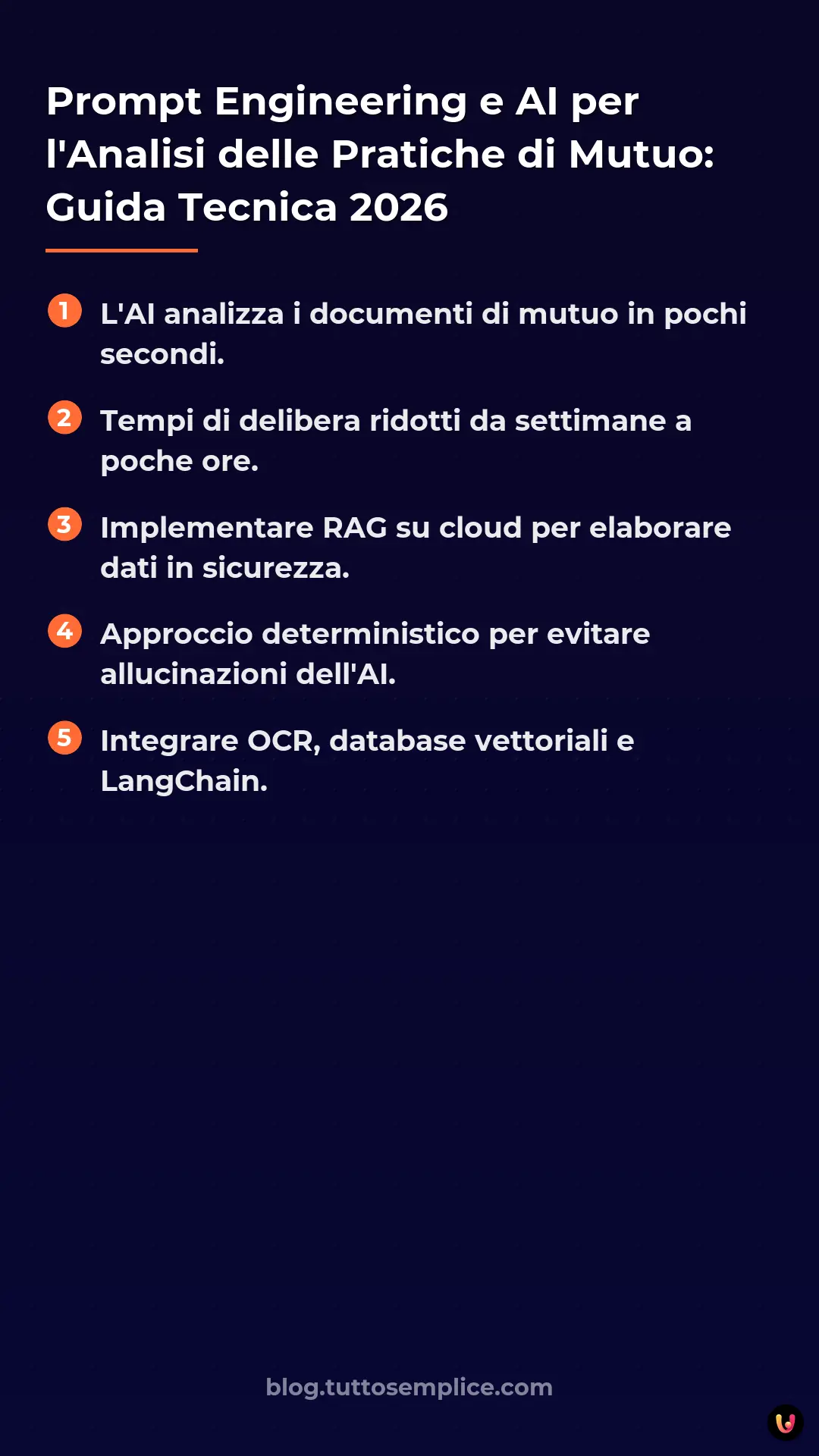 List: Prompt Engineering e AI per l'Analisi delle Pratiche di Mutuo: Guida Tecnica 2026