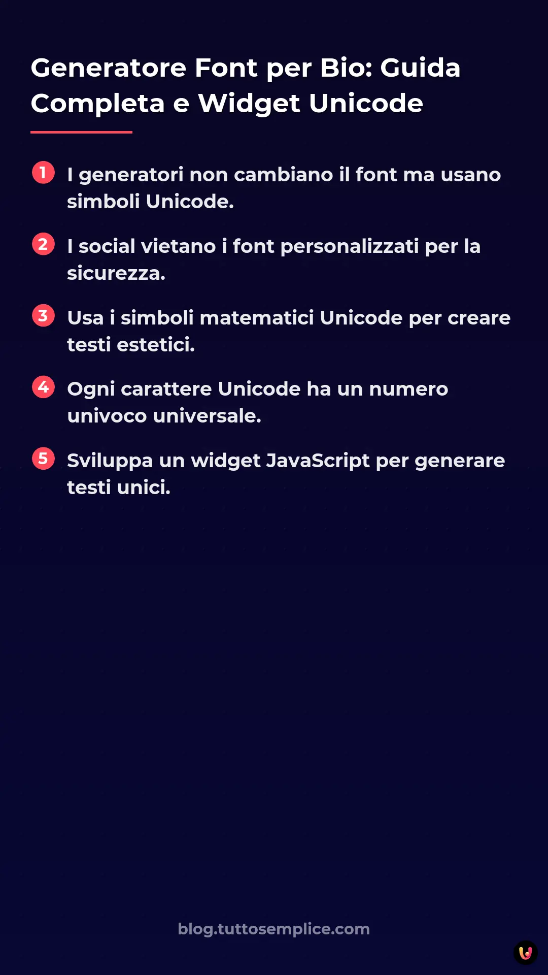 List: Generatore Font per Bio: Guida Completa e Widget Unicode