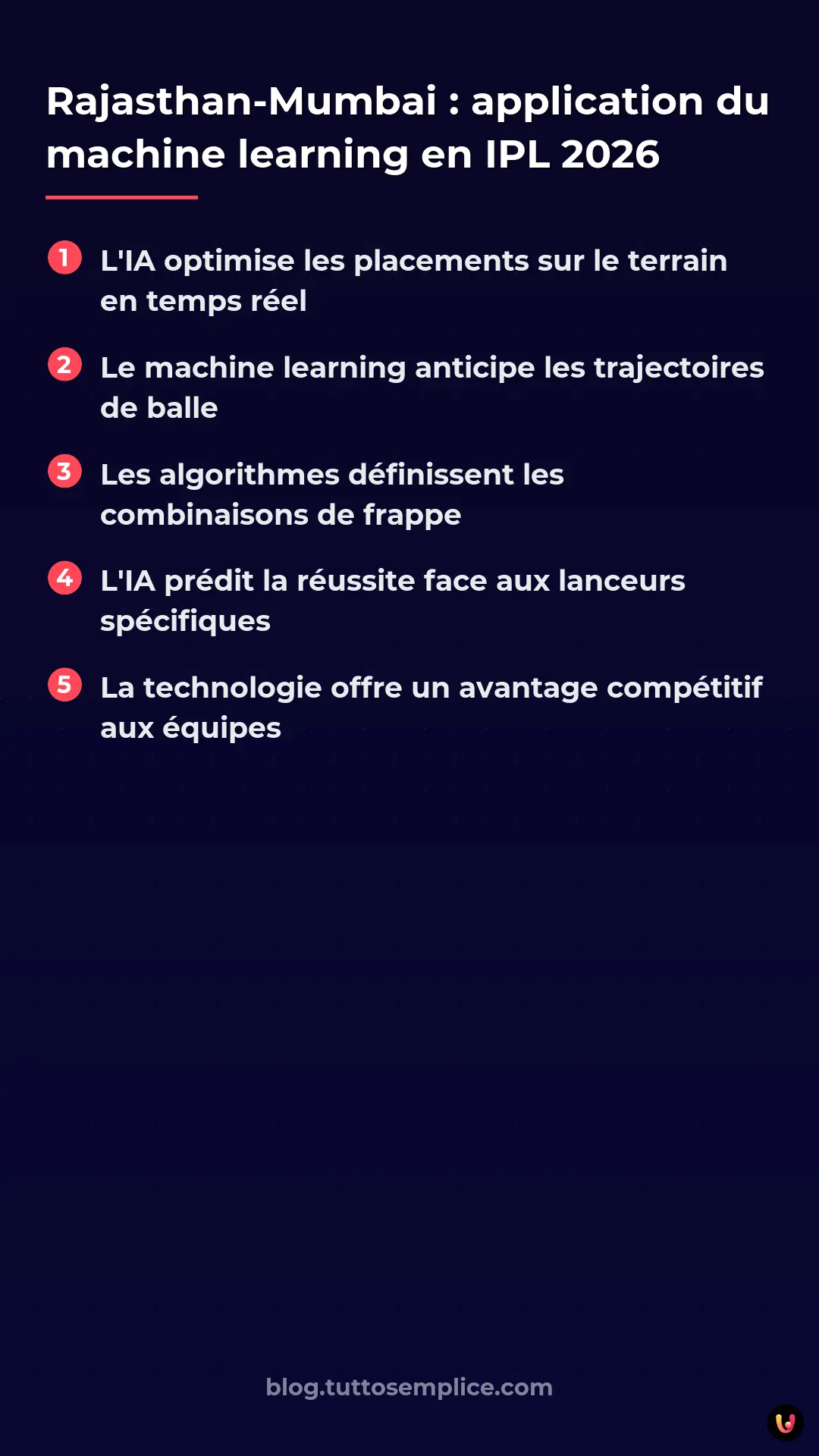 List: Rajasthan-Mumbai : application du machine learning en IPL 2026