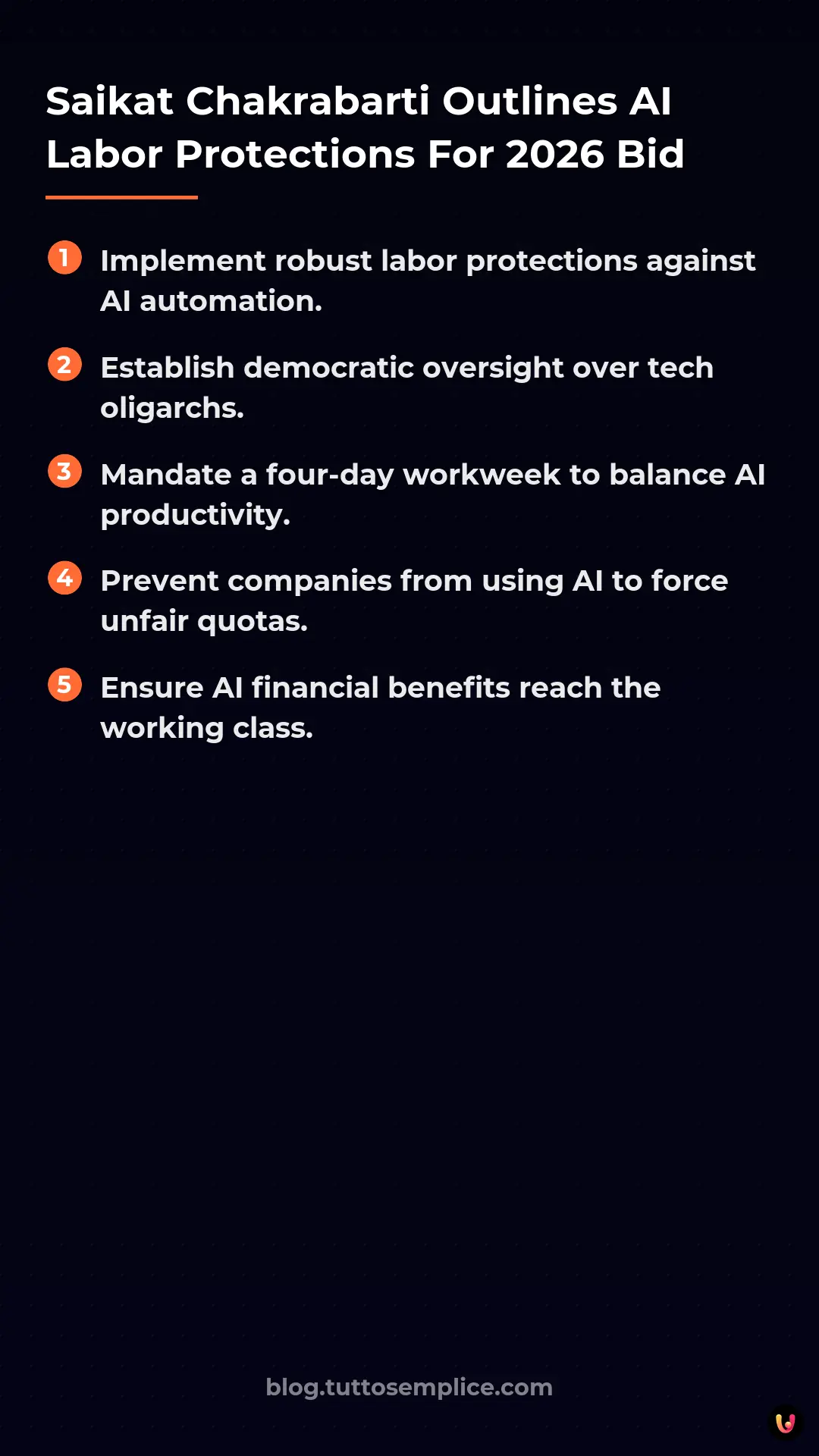 List: Saikat Chakrabarti Outlines AI Labor Protections For 2026 Bid