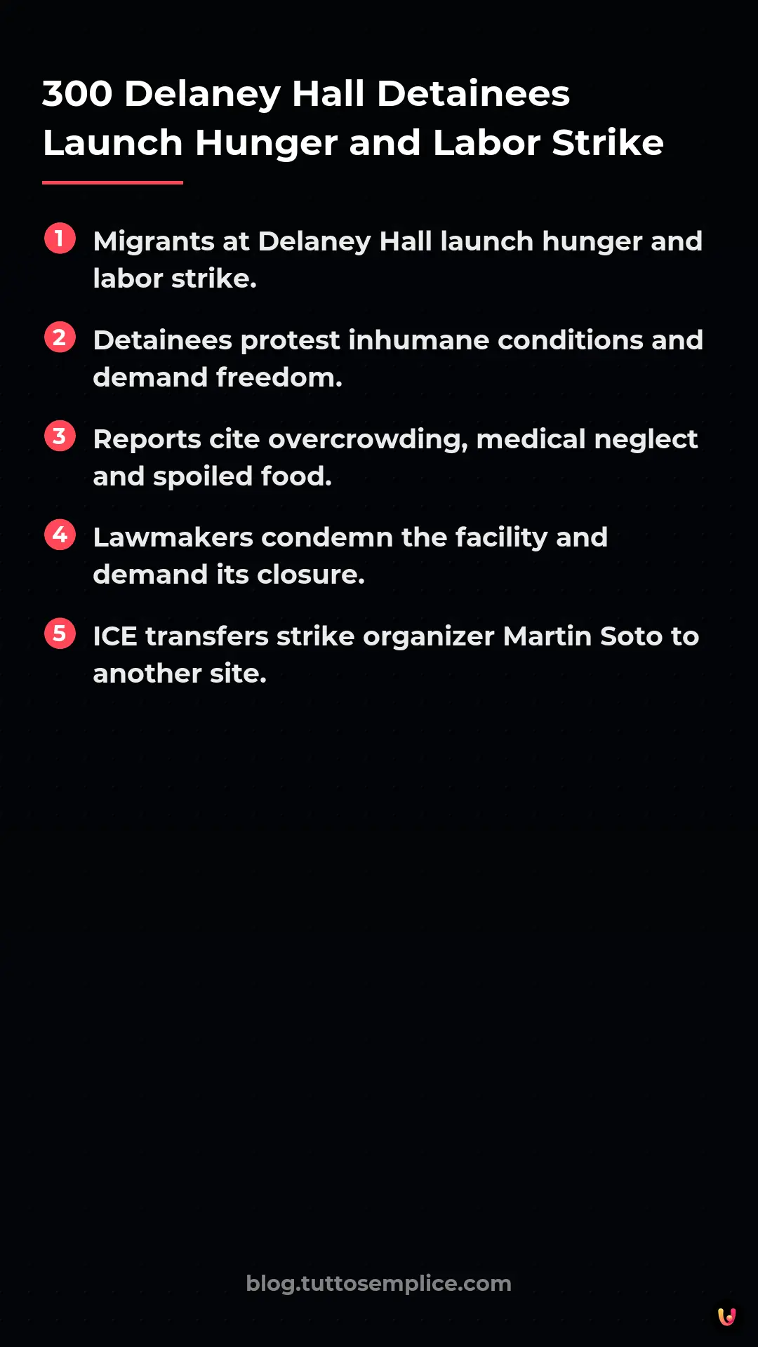 List: 300 Delaney Hall Detainees Launch Hunger and Labor Strike