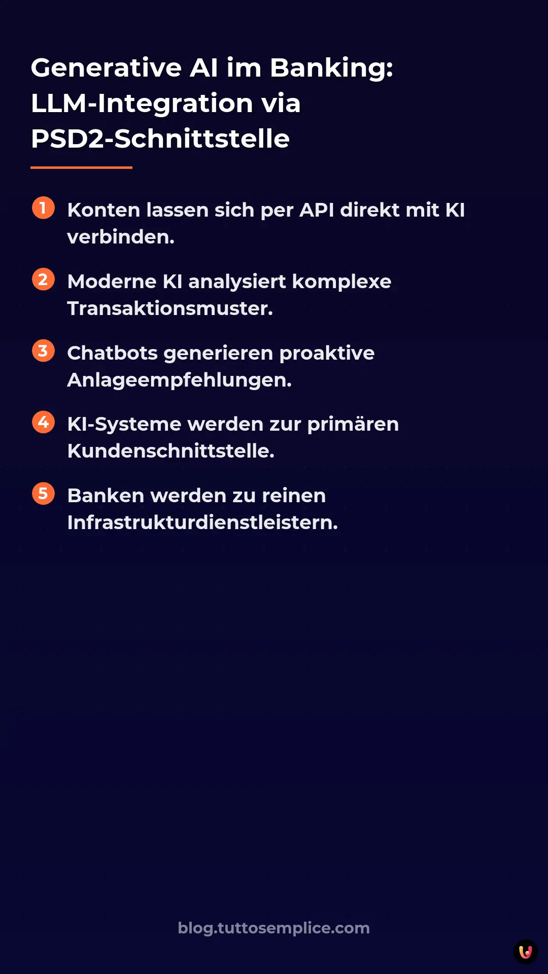List: Generative AI im Banking: LLM-Integration via PSD2-Schnittstelle