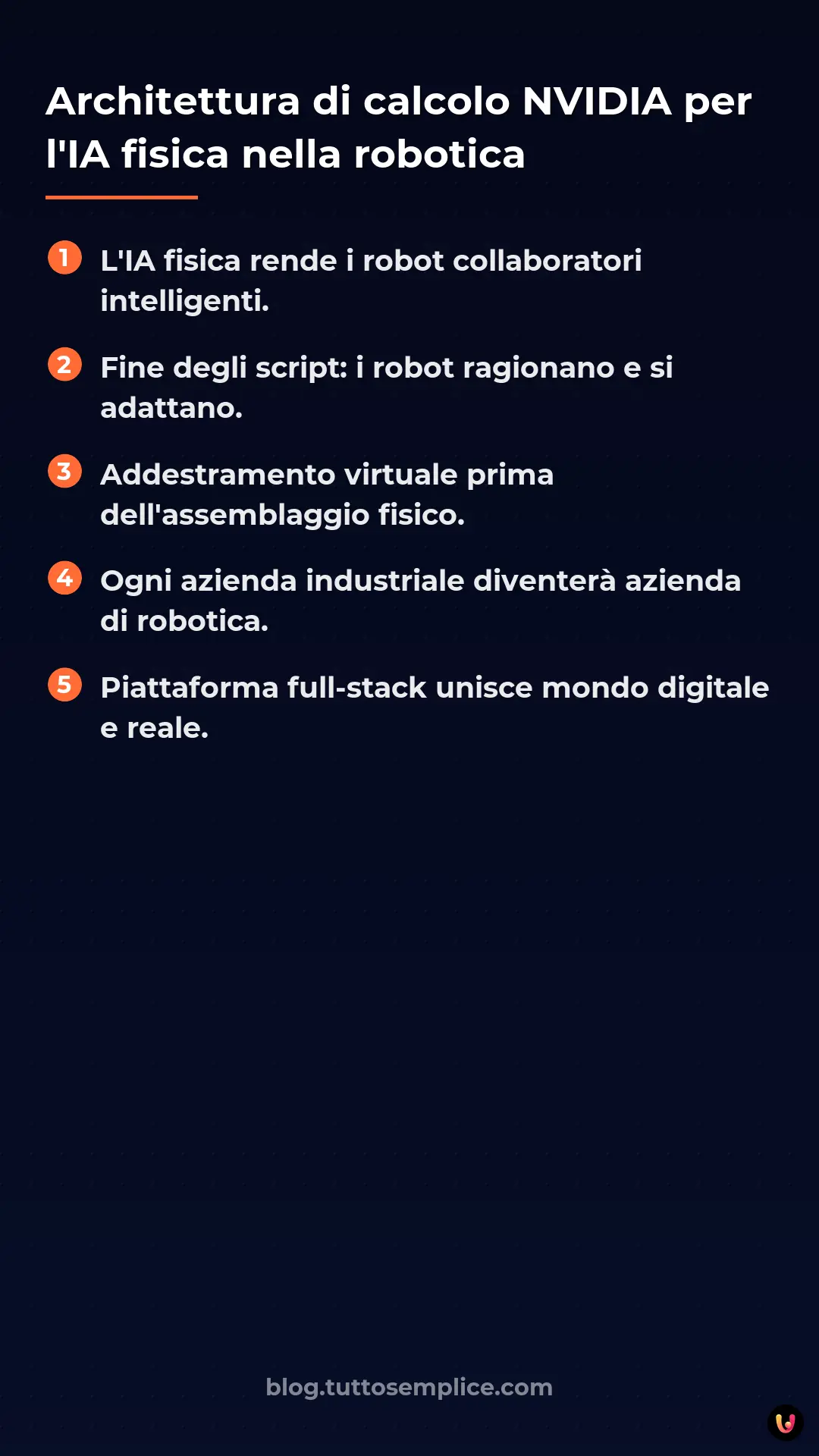 List: Architettura di calcolo NVIDIA per l'IA fisica nella robotica