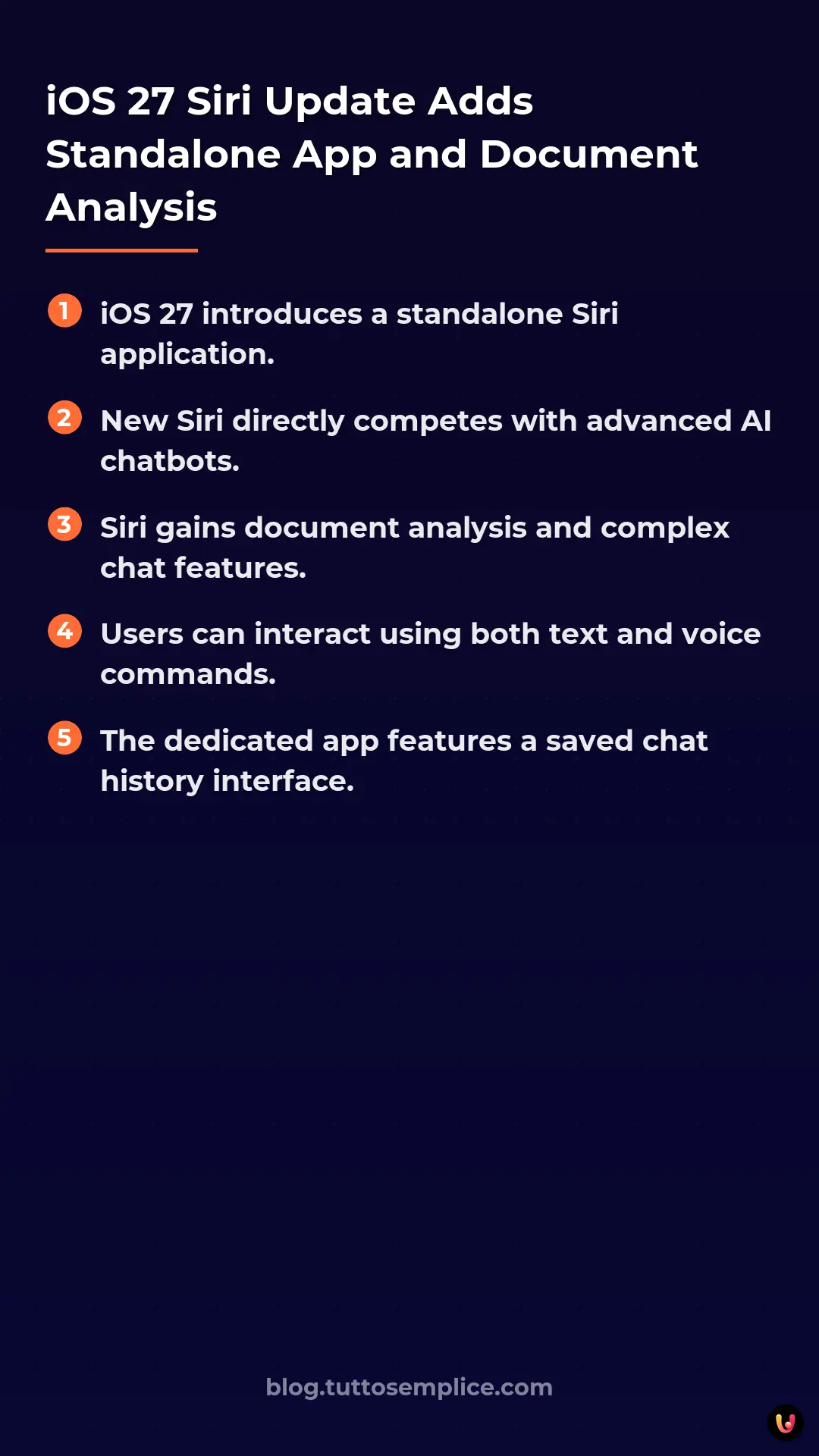 List: iOS 27 Siri Update Adds Standalone App and Document Analysis