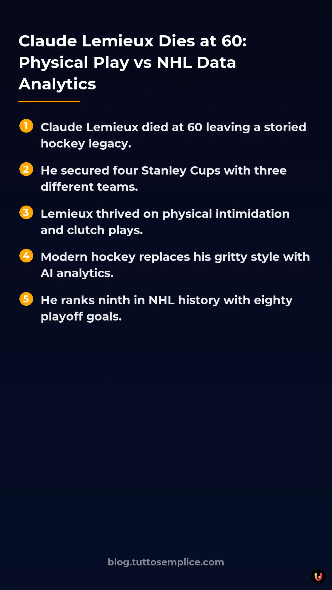 List: Claude Lemieux Dies at 60: Physical Play vs NHL Data Analytics