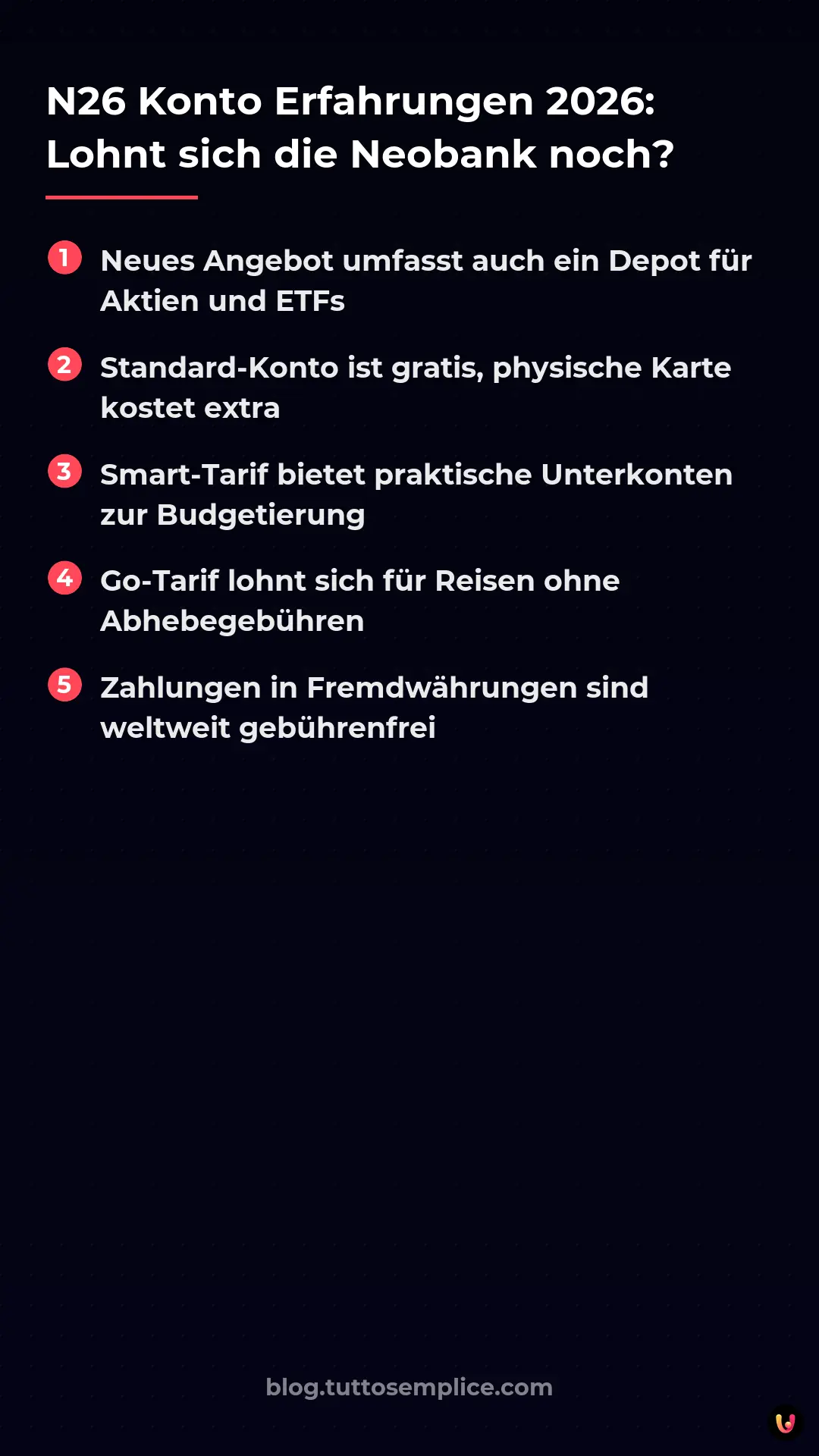 List: N26 Konto Erfahrungen 2026: Lohnt sich die Neobank noch?