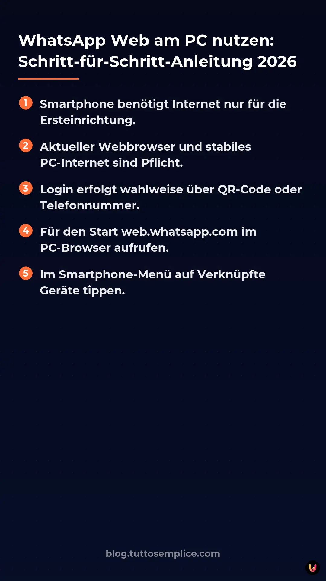 List: WhatsApp Web am PC nutzen: Schritt-f&uuml;r-Schritt-Anleitung 2026