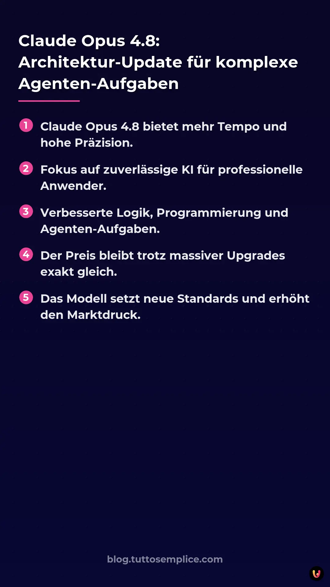 List: Claude Opus 4.8: Architektur-Update f&uuml;r komplexe Agenten-Aufgaben