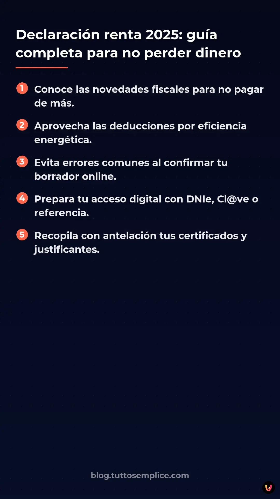 List: Declaraci&oacute;n renta 2025: gu&iacute;a completa para no perder dinero