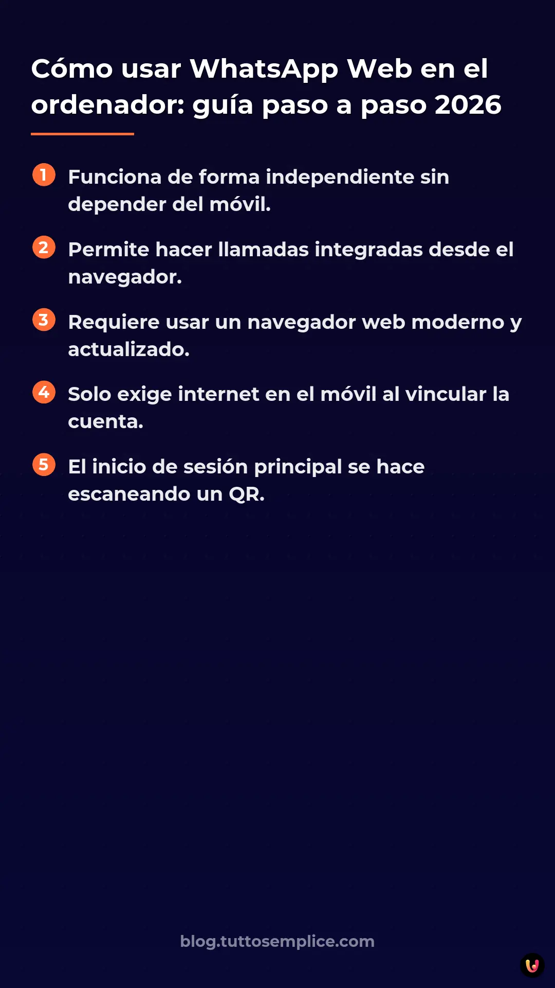 List: C&oacute;mo usar WhatsApp Web en el ordenador: gu&iacute;a paso a paso 2026