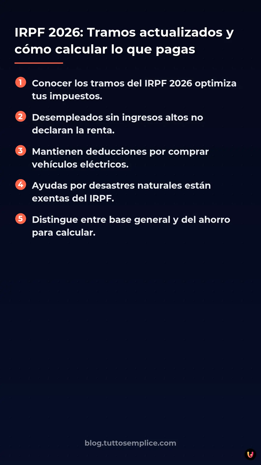 List: IRPF 2026: Tramos actualizados y c&oacute;mo calcular lo que pagas