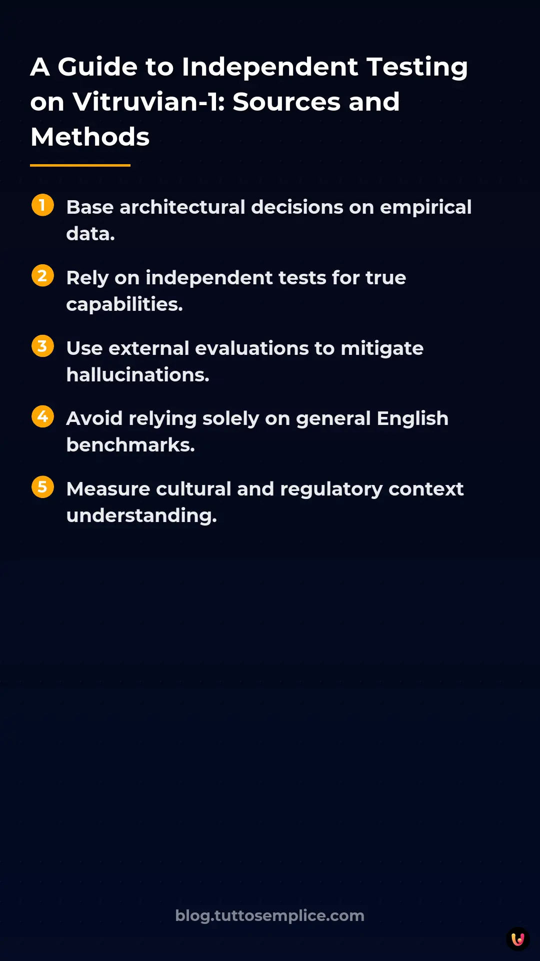 List: A Guide to Independent Testing on Vitruvian-1: Sources and Methods