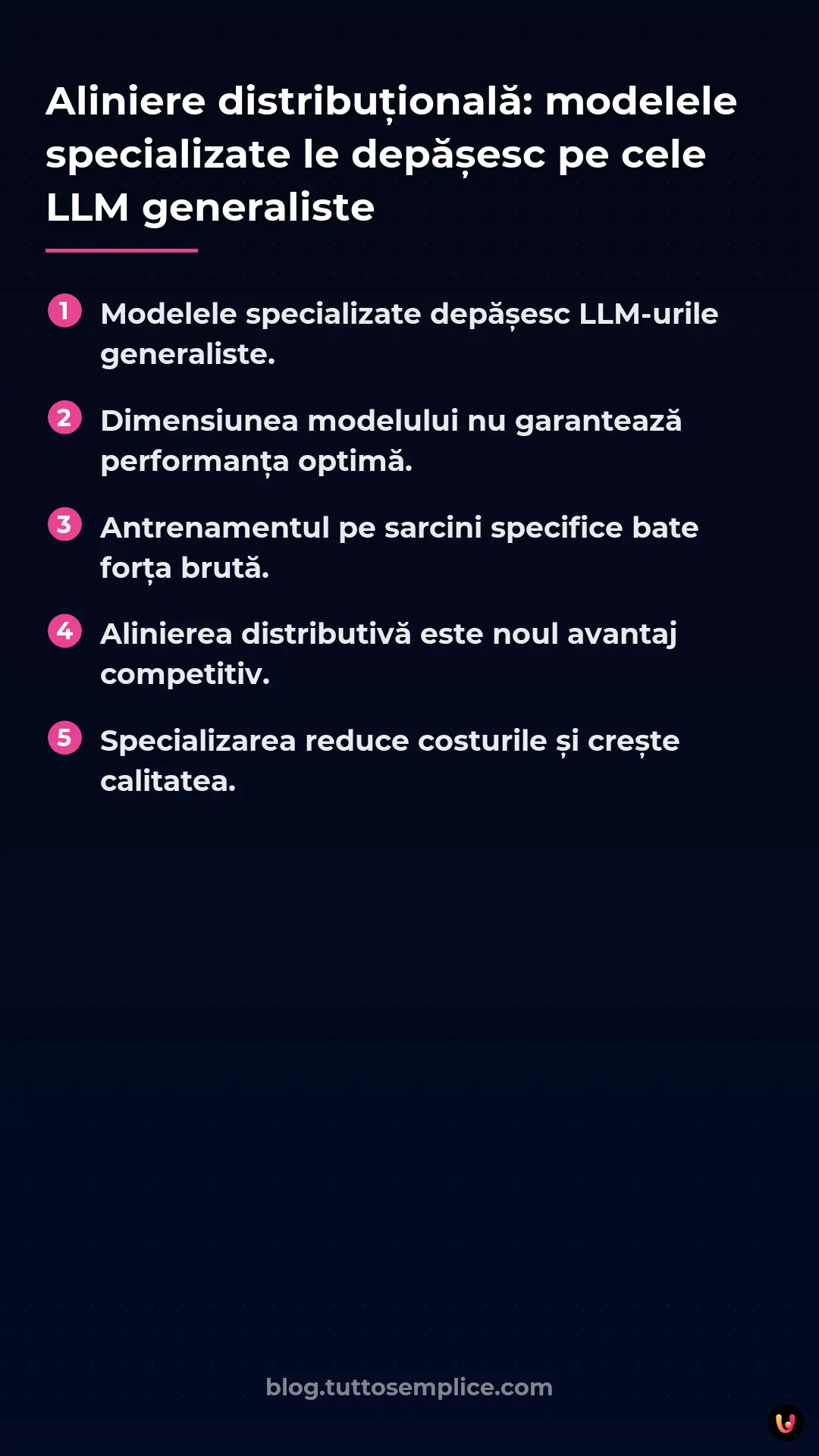 List: Aliniere distribuțională: modelele specializate le depășesc pe cele LLM generaliste