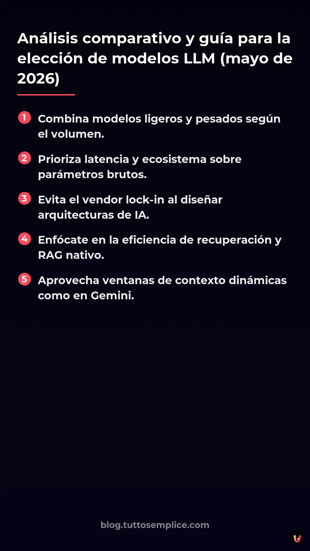 List: An&aacute;lisis comparativo y gu&iacute;a para la elecci&oacute;n de modelos LLM (mayo de 2026)