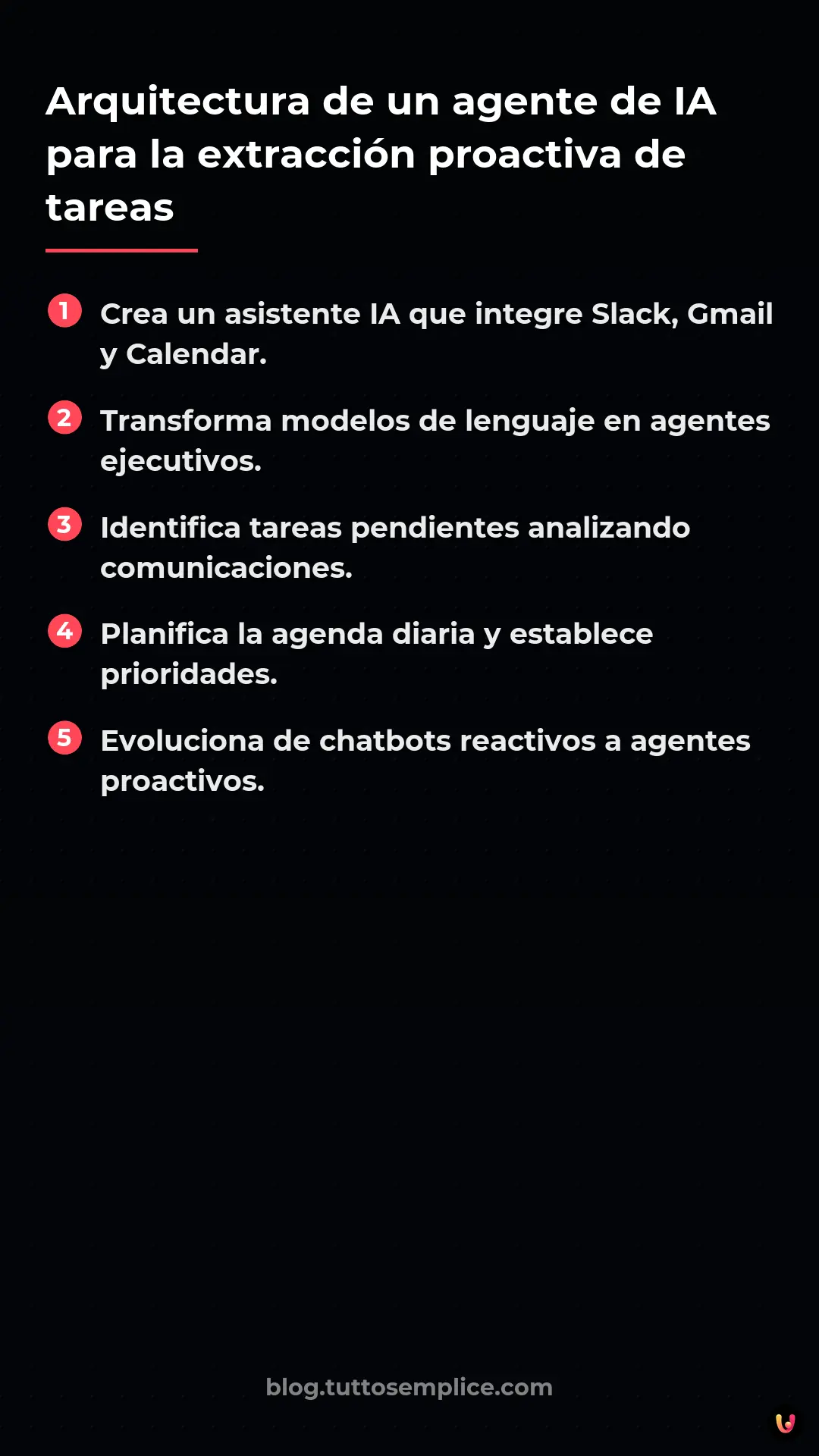 List: Arquitectura de un agente de IA para la extracci&oacute;n proactiva de tareas