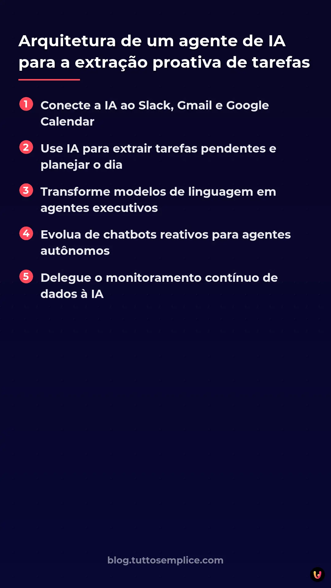 List: Arquitetura de um agente de IA para a extra&ccedil;&atilde;o proativa de tarefas