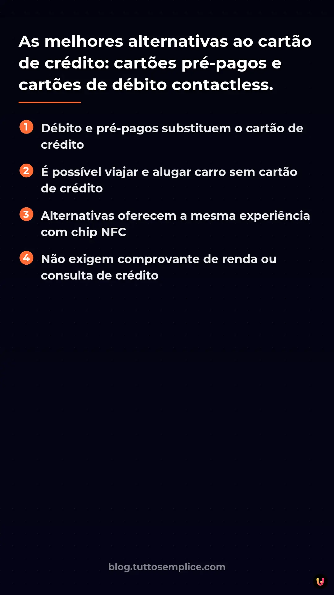 List: As melhores alternativas ao cart&atilde;o de cr&eacute;dito: cart&otilde;es pr&eacute;-pagos e cart&otilde;es de d&eacute;bito contactless.