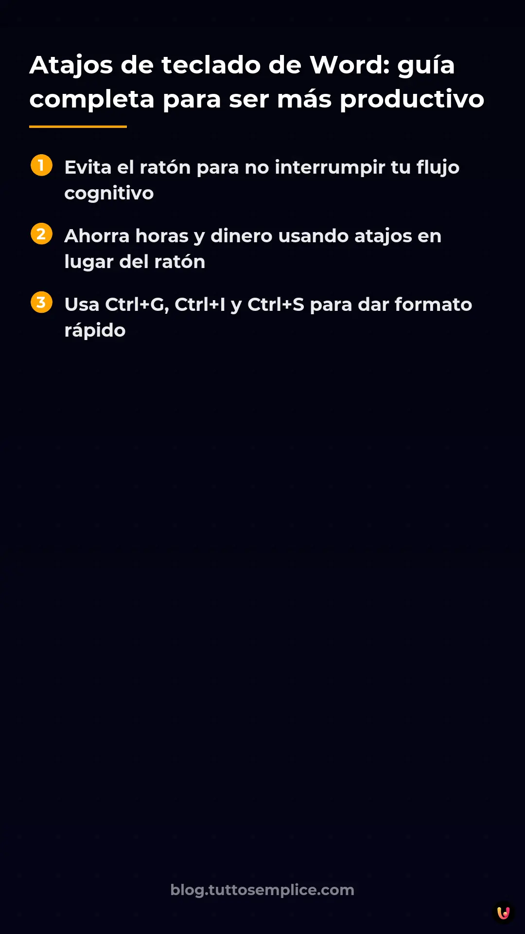 List: Atajos de teclado de Word: gu&iacute;a completa para ser m&aacute;s productivo