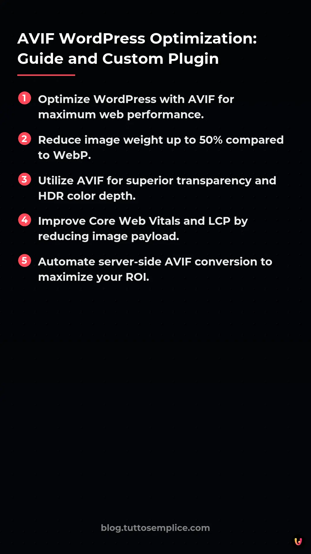 List: AVIF WordPress Optimization: Guide and Custom Plugin