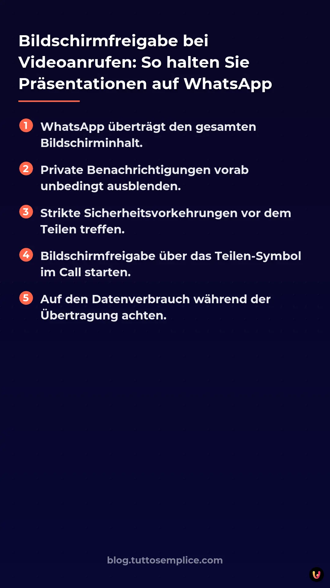 List: Bildschirmfreigabe bei Videoanrufen: So halten Sie Pr&auml;sentationen auf WhatsApp