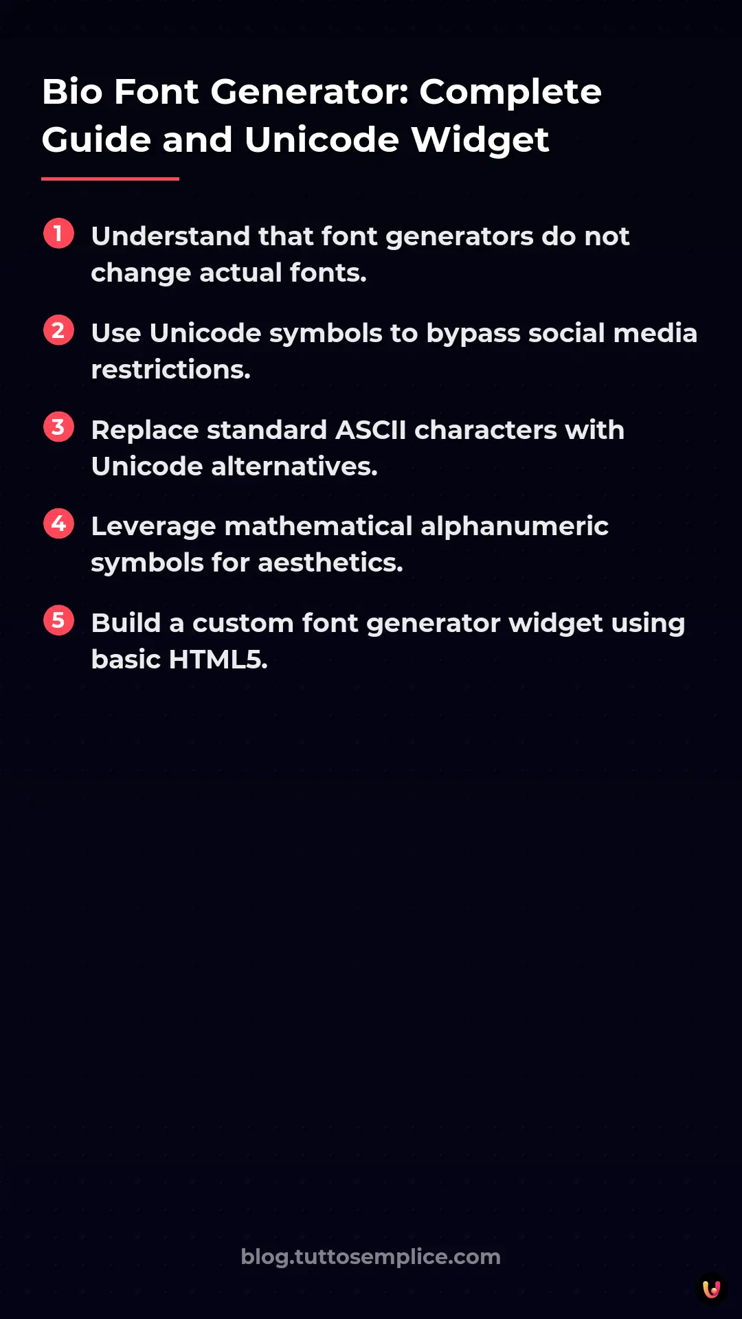 List: Bio Font Generator: Complete Guide and Unicode Widget