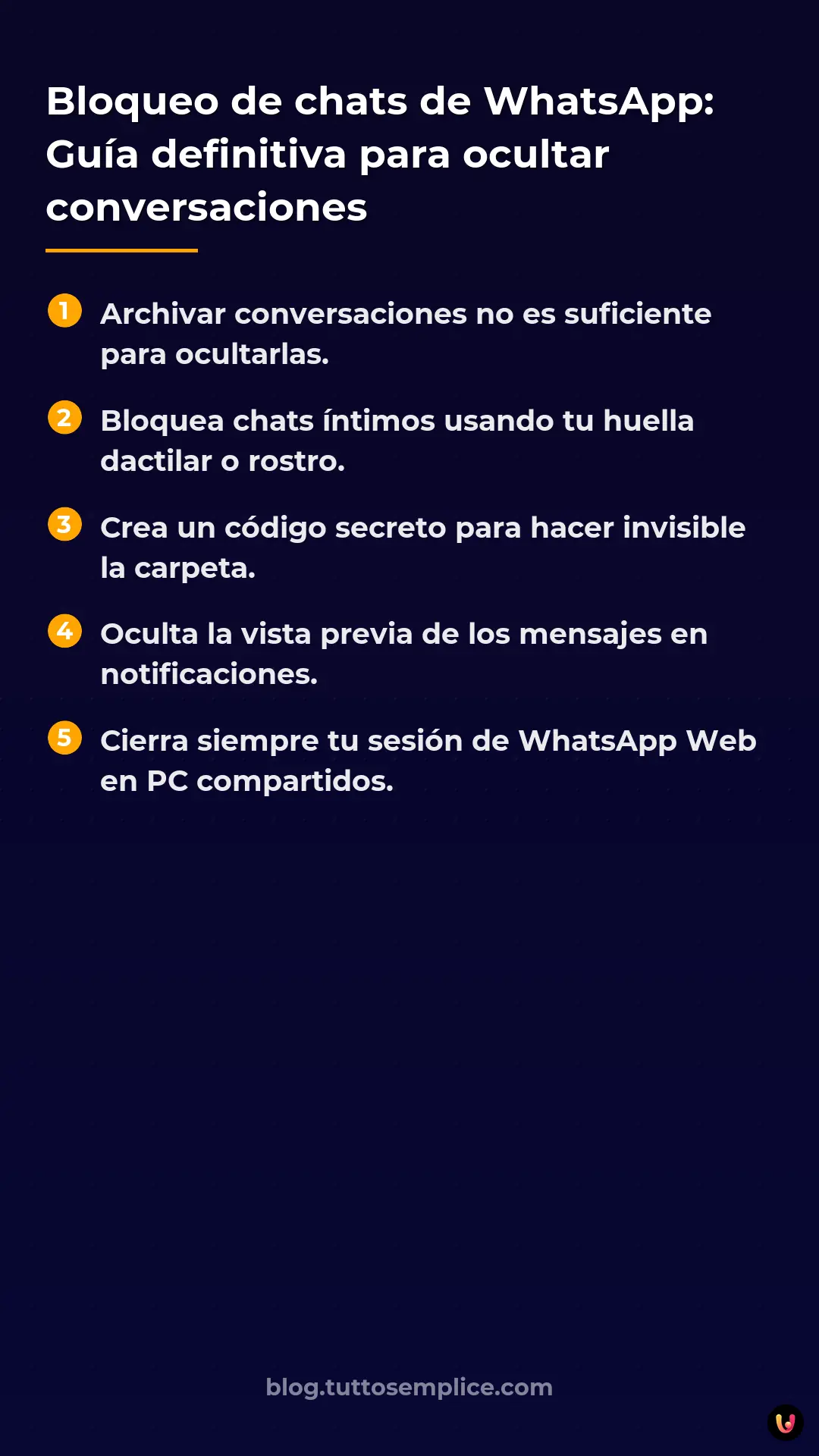 List: Bloqueo de chats de WhatsApp: Gu&iacute;a definitiva para ocultar conversaciones