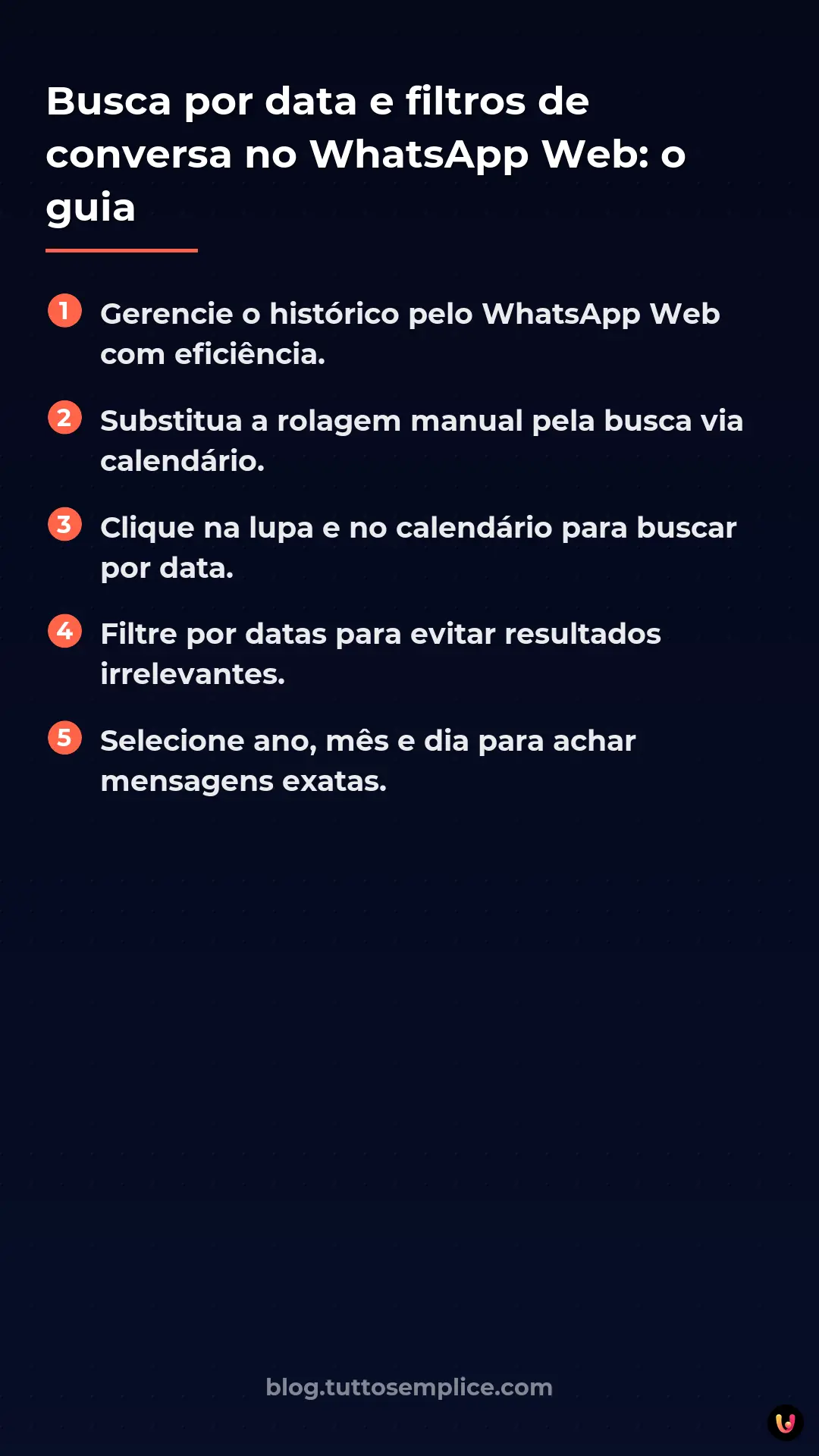 List: Busca por data e filtros de conversa no WhatsApp Web: o guia