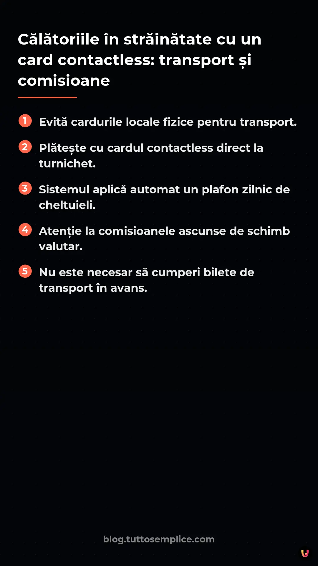 List: Călătoriile în străinătate cu un card contactless: transport și comisioane