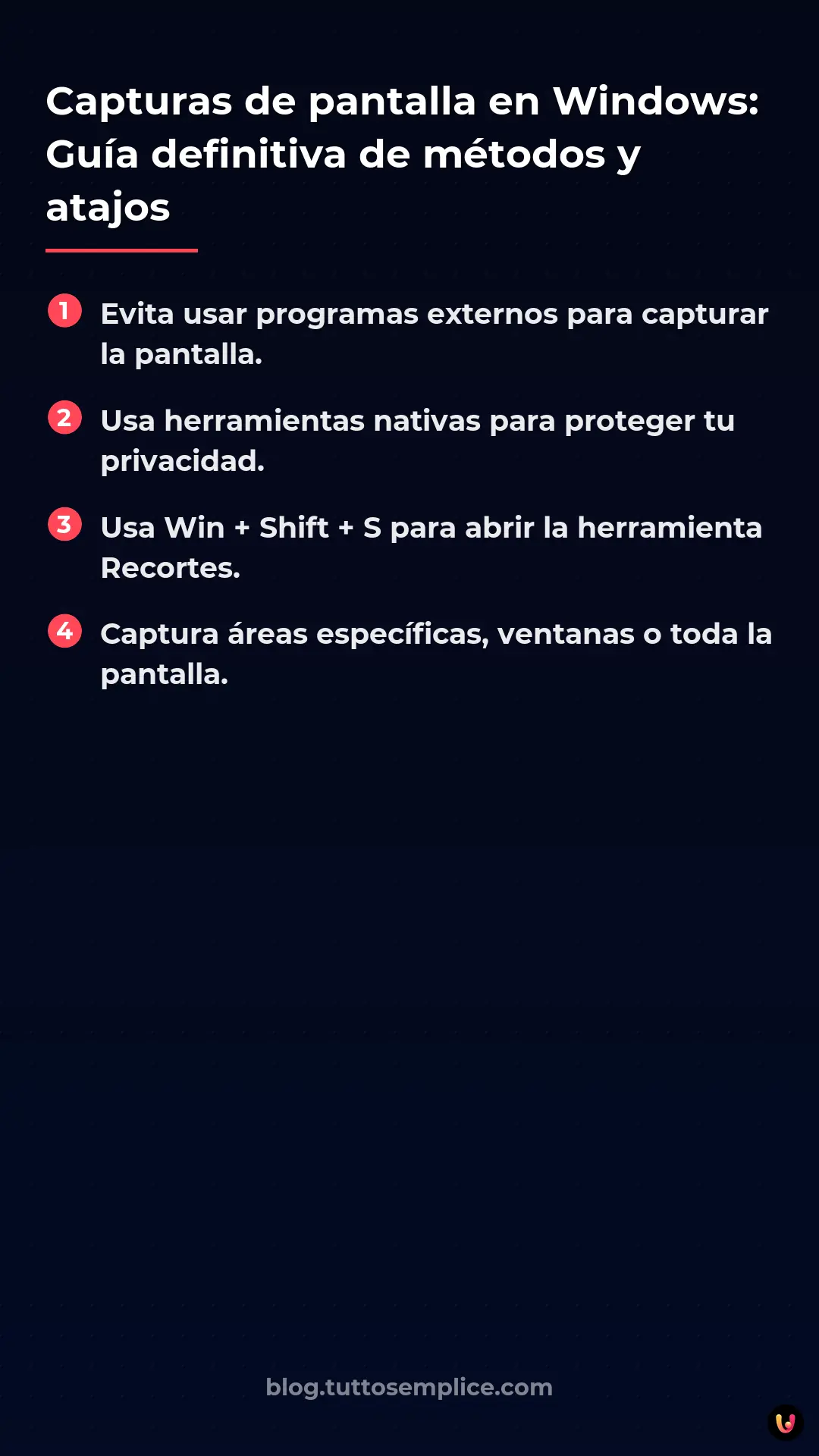 List: Capturas de pantalla en Windows: Gu&iacute;a definitiva de m&eacute;todos y atajos