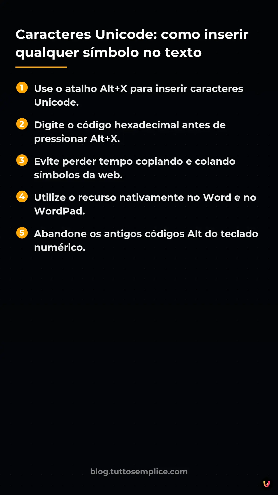 List: Caracteres Unicode: como inserir qualquer s&iacute;mbolo no texto