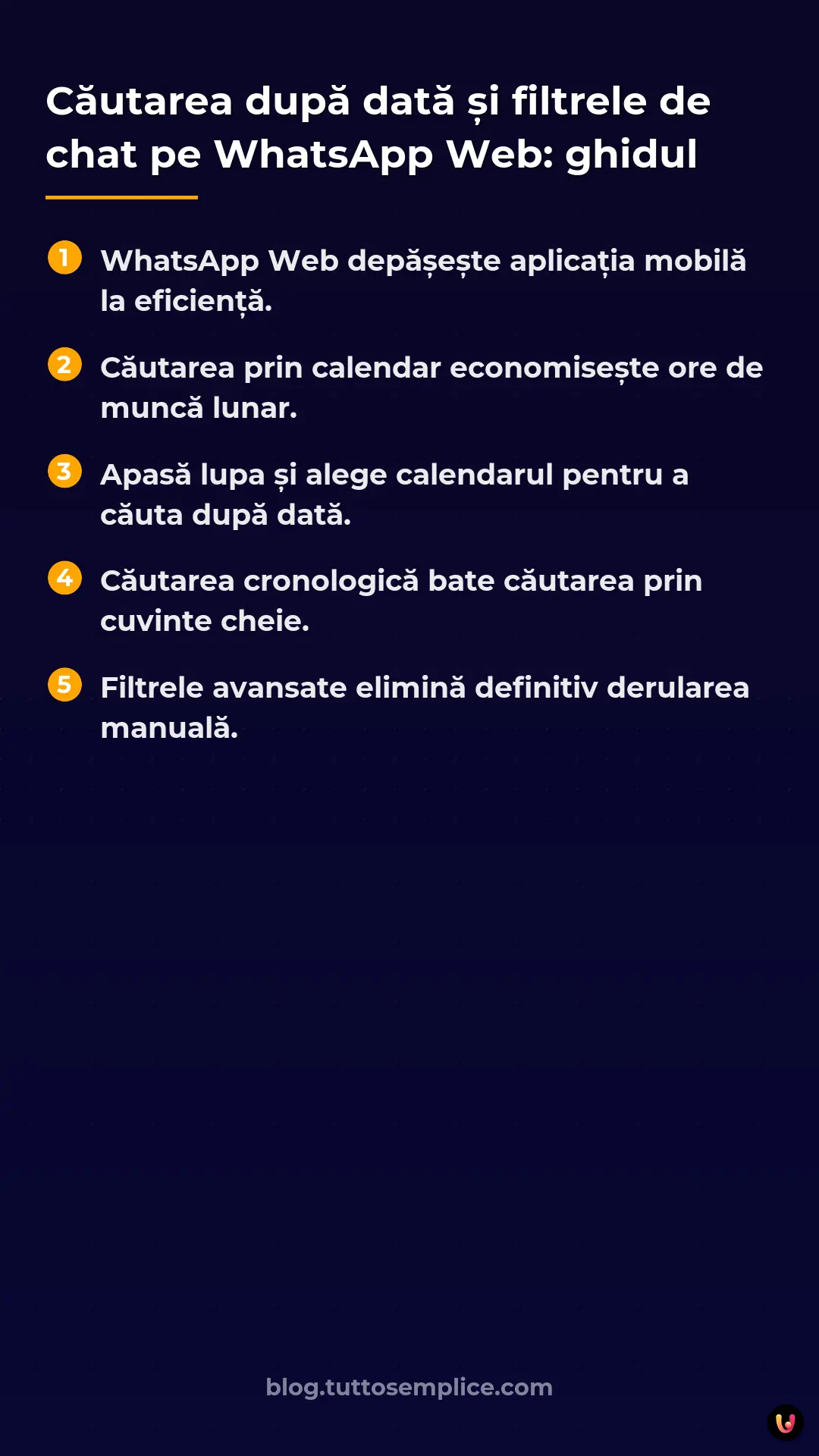 List: Căutarea după dată și filtrele de chat pe WhatsApp Web: ghidul