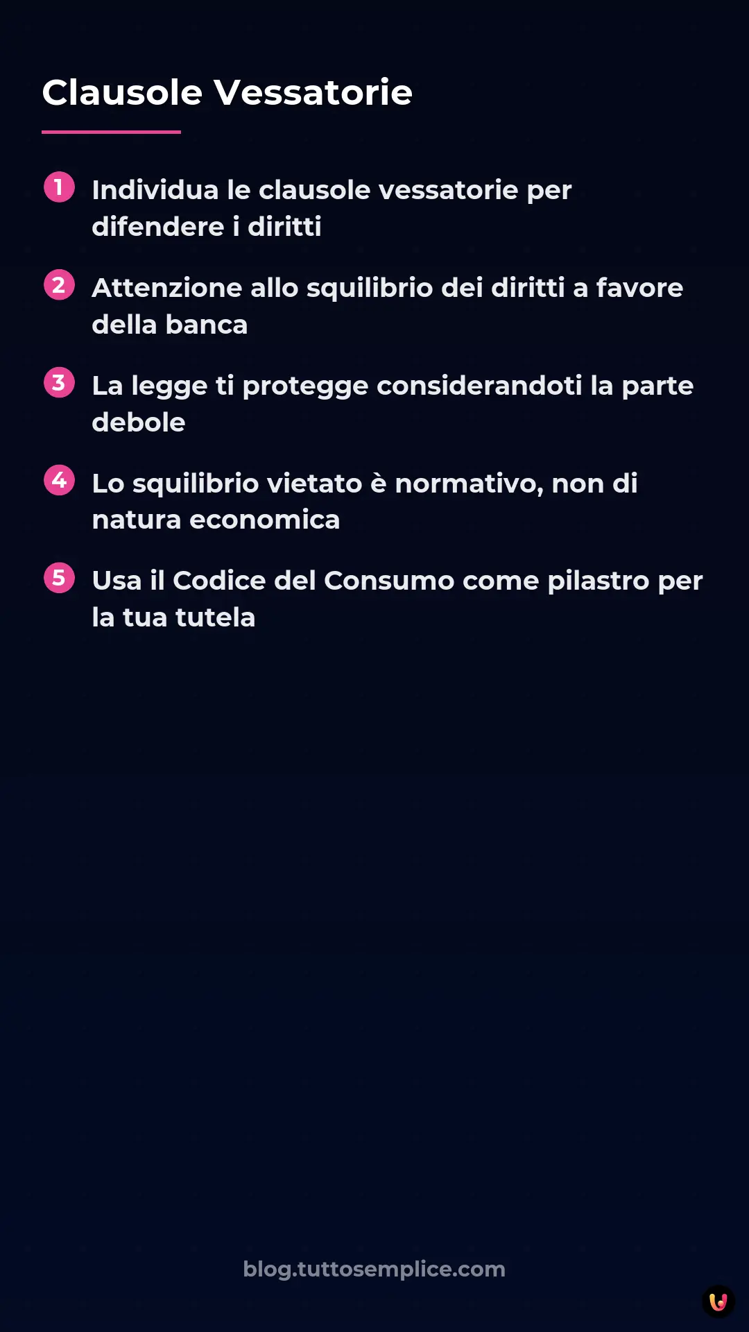 List: Clausole Vessatorie