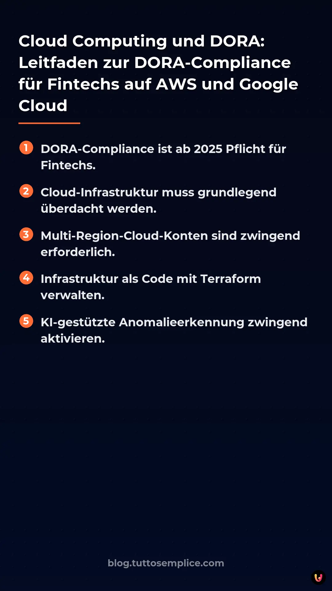 List: Cloud Computing und DORA: Leitfaden zur DORA-Compliance f&uuml;r Fintechs auf AWS und Google Cloud