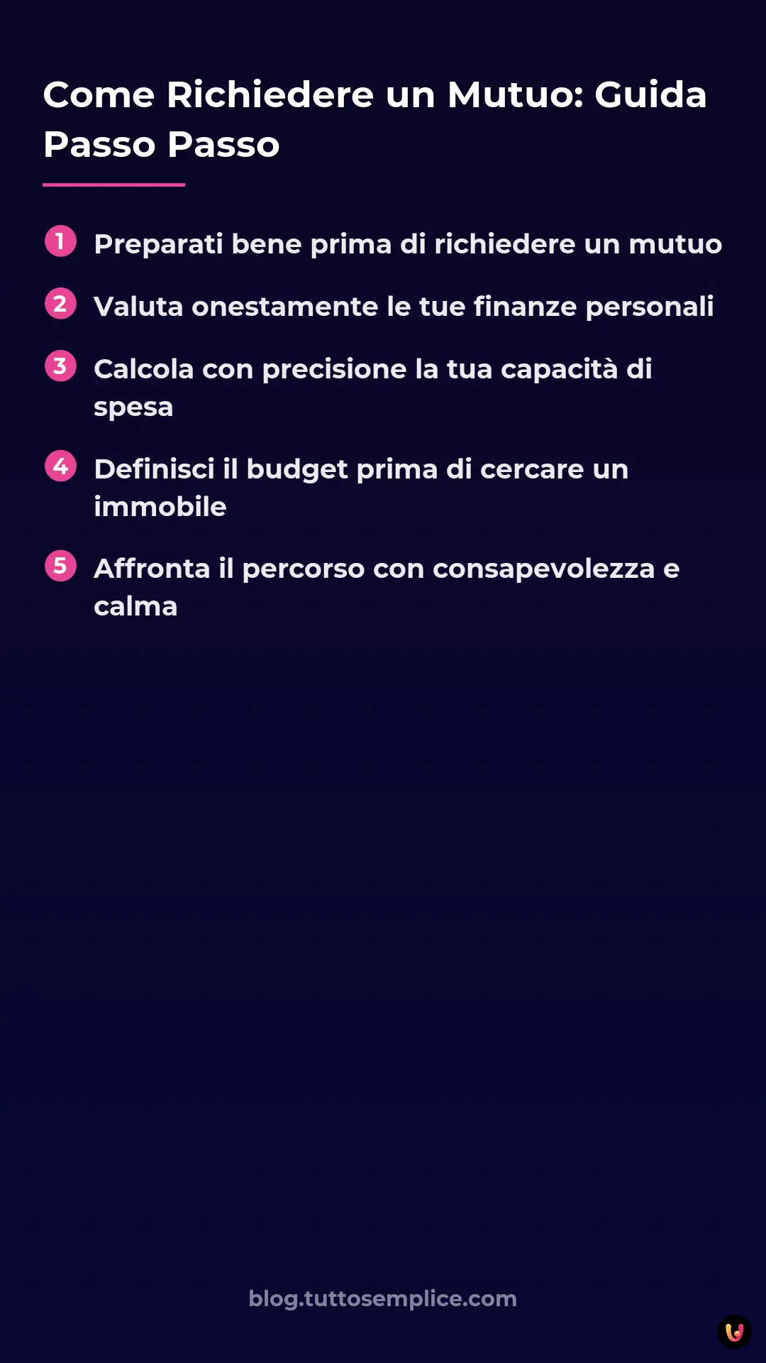 List: Come Richiedere un Mutuo: Guida Passo Passo