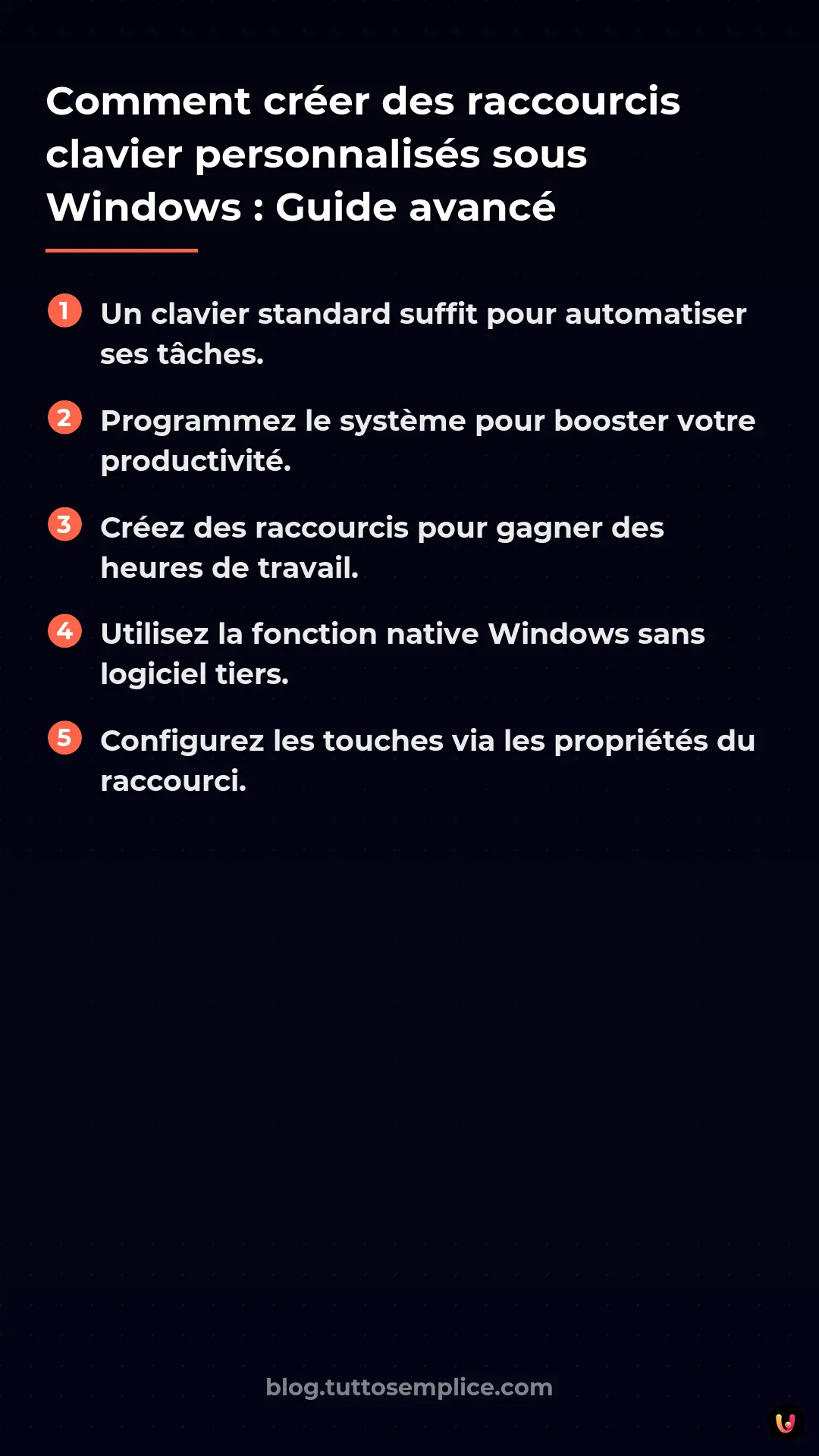 List: Comment cr&eacute;er des raccourcis clavier personnalis&eacute;s sous Windows&nbsp;: Guide avanc&eacute;