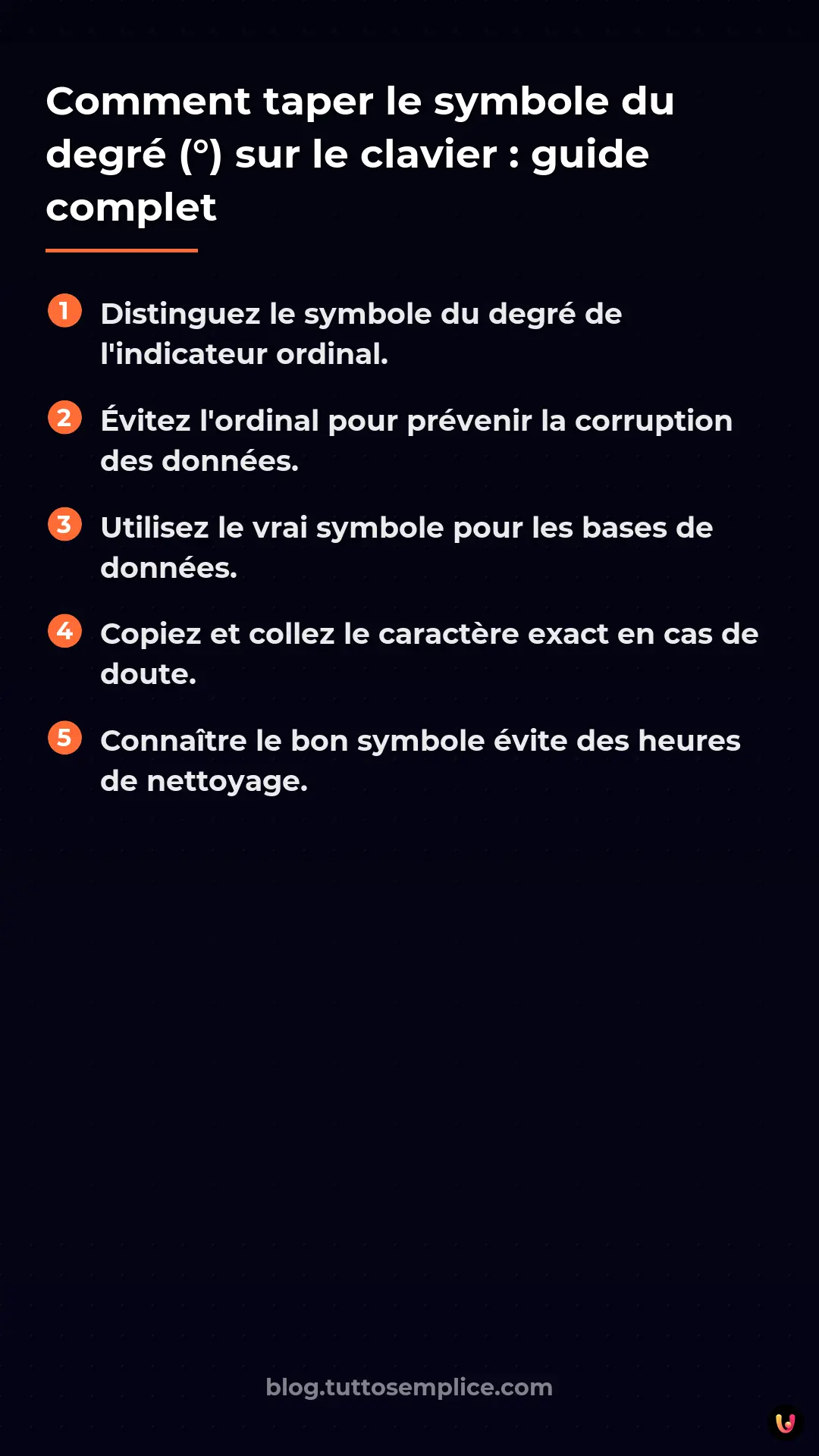 List: Comment taper le symbole du degr&eacute; (&deg;) sur le clavier&nbsp;: guide complet